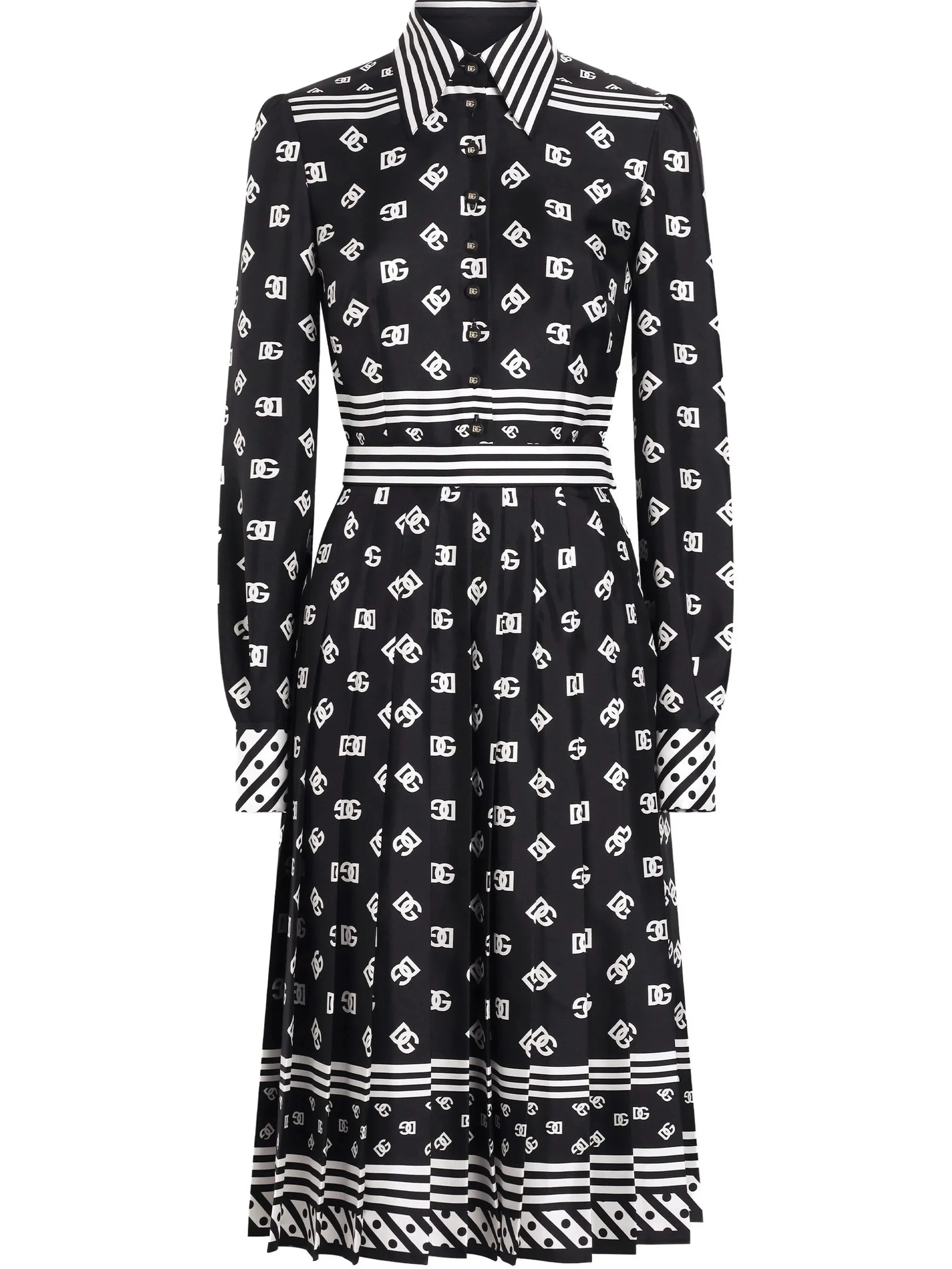 DNA logo-print midi dress - 1