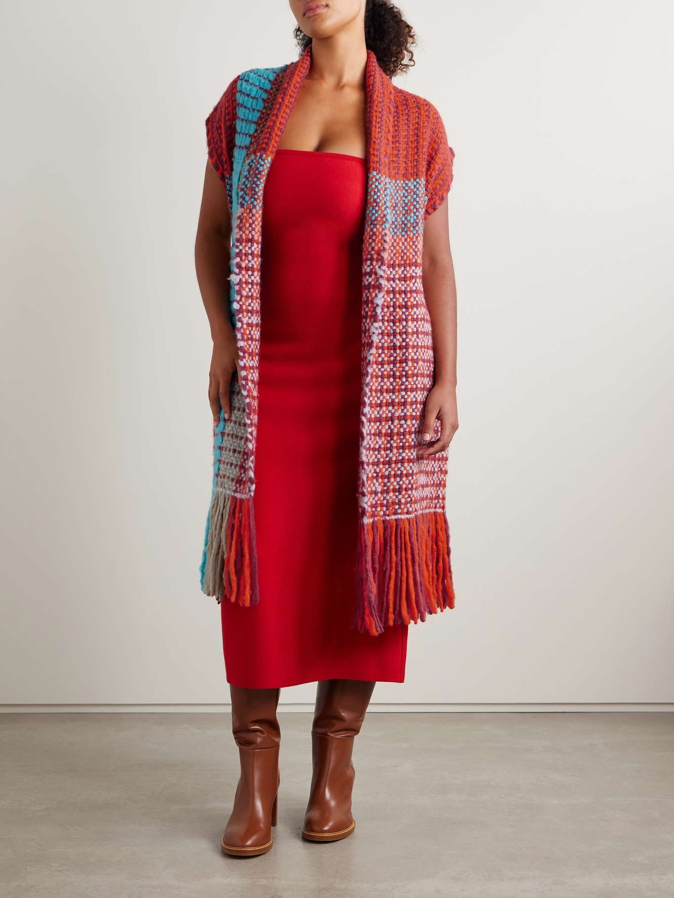 Teagan fringed cashmere vest - 3