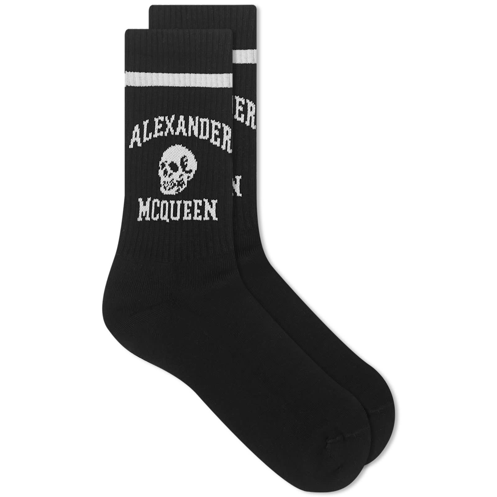 Alexander McQueen Varsity Skull Logo Sock - 1