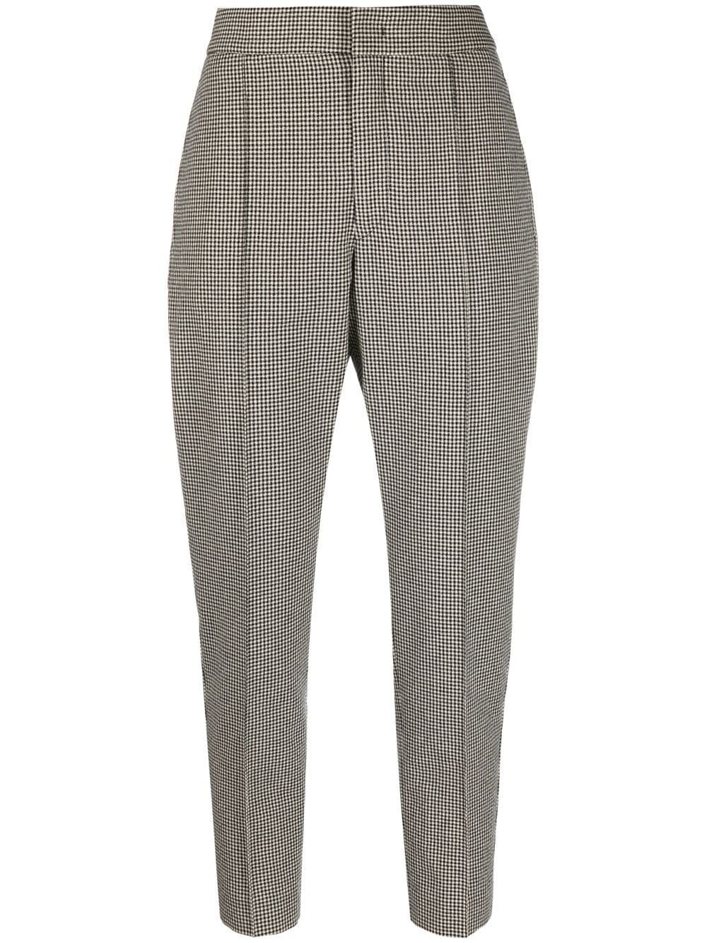 houndstooth-pattern cropped trousers - 1