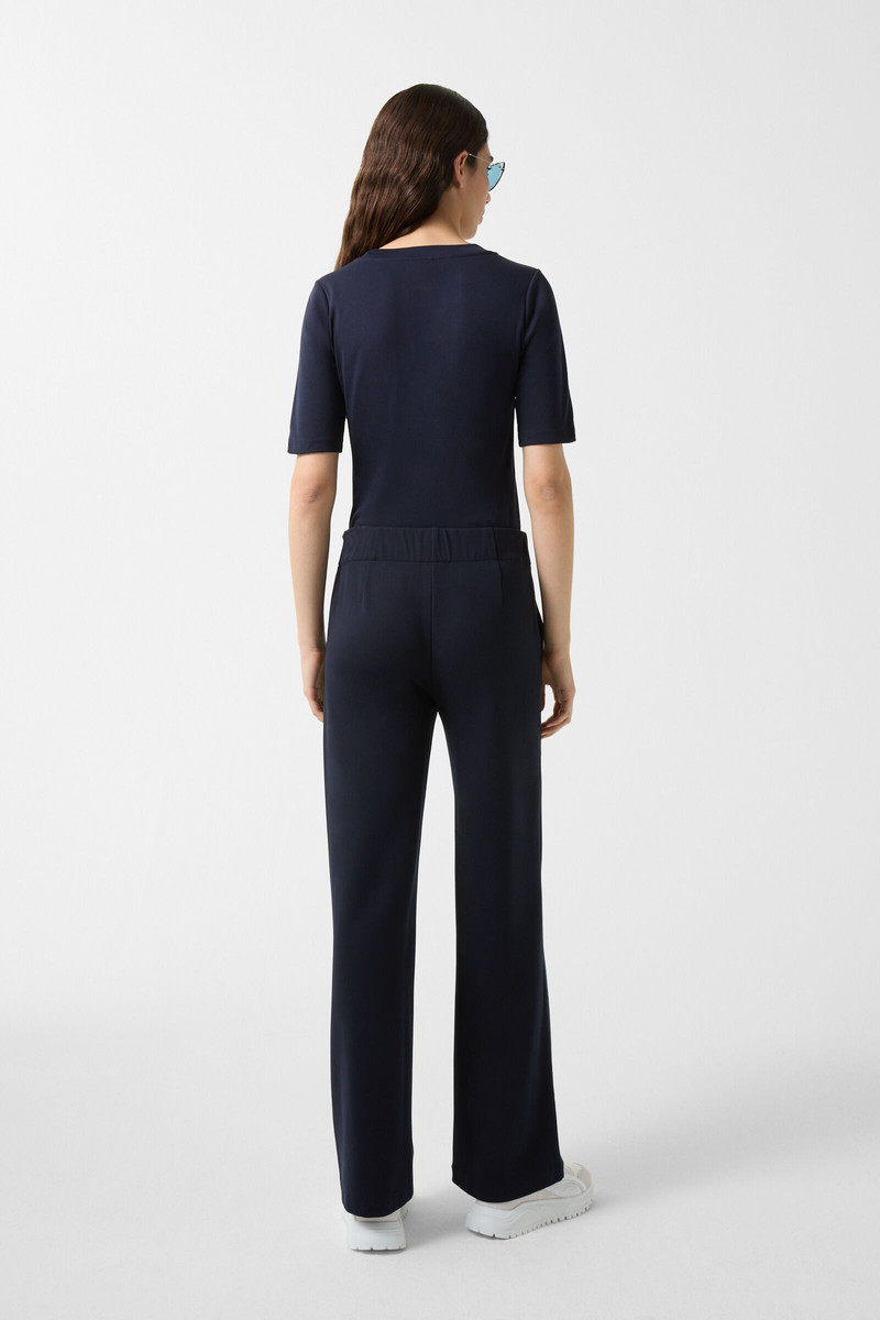 Paisley Jersey pants in Navy blue 3