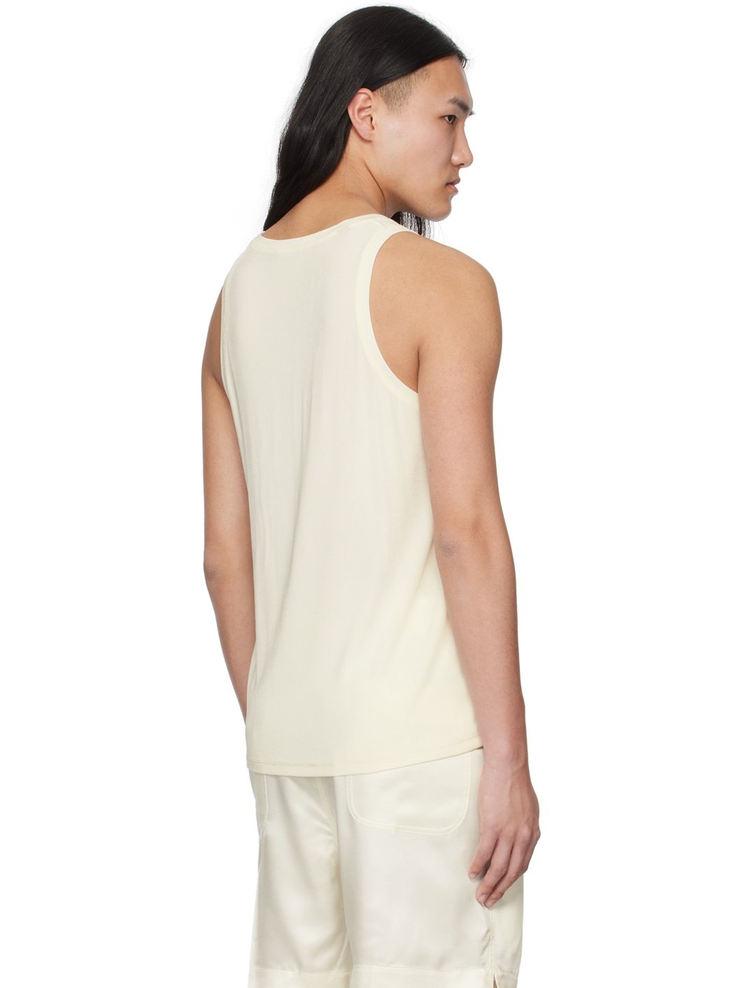 Off-White Scoop Neck Tank Top - 3