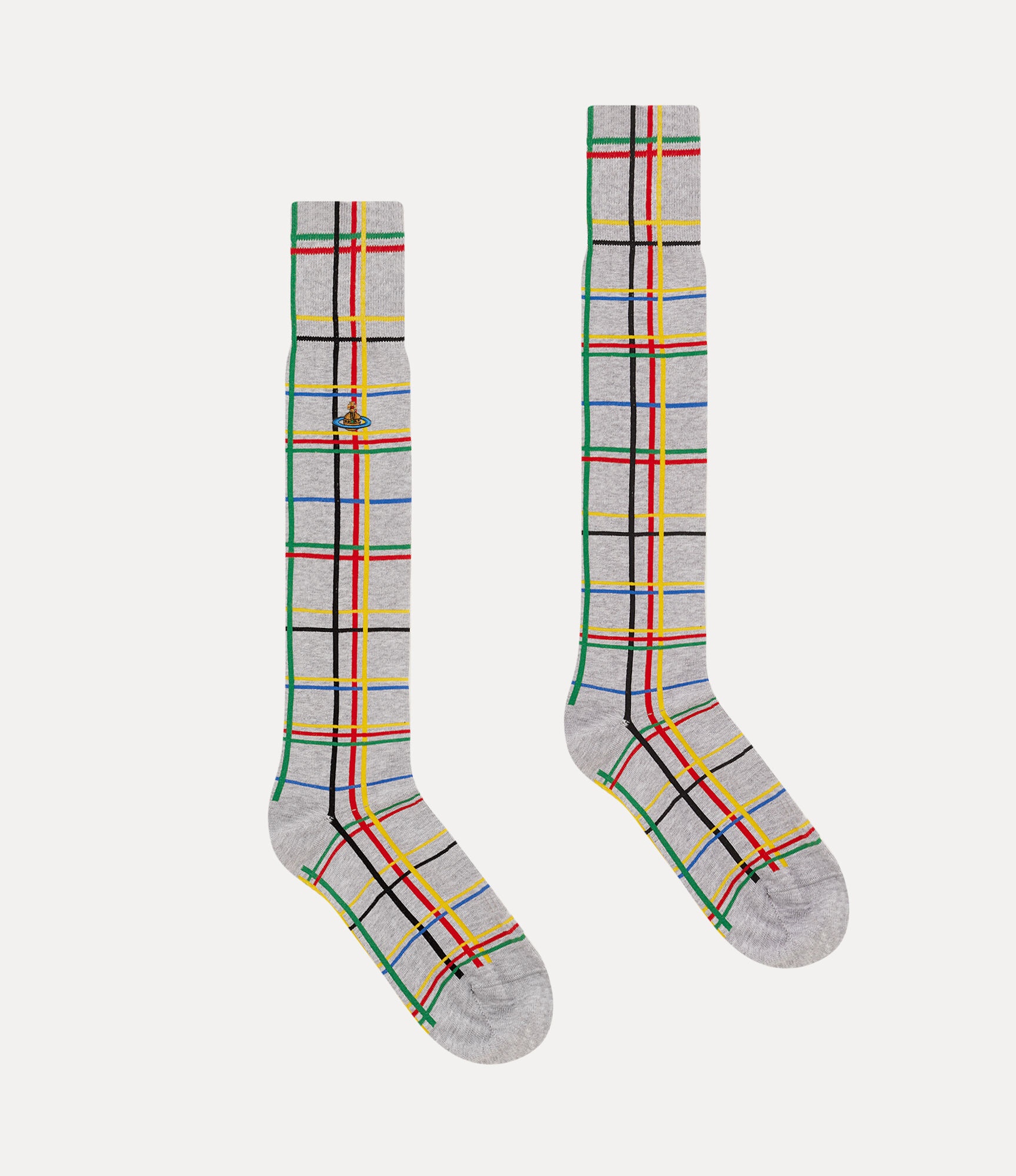 ABSTRACT CHECK HIGH SOCKS - 2