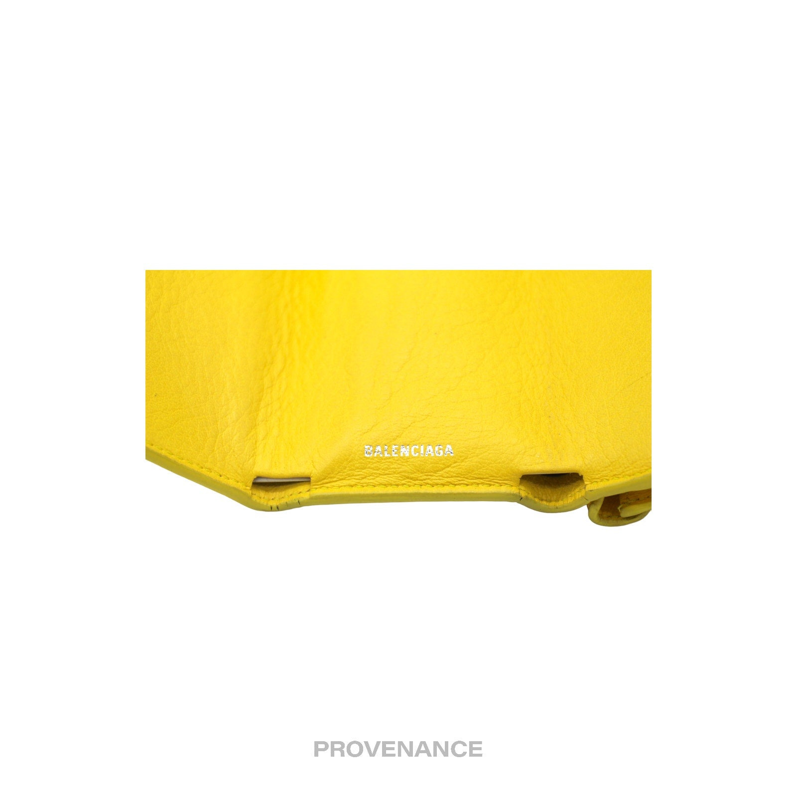 Balenciaga Papier Mini Wallet - Yellow Leather - 10