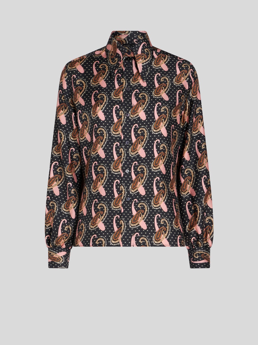TWILL SHIRT WITH PAISLEY MOTIF - 1