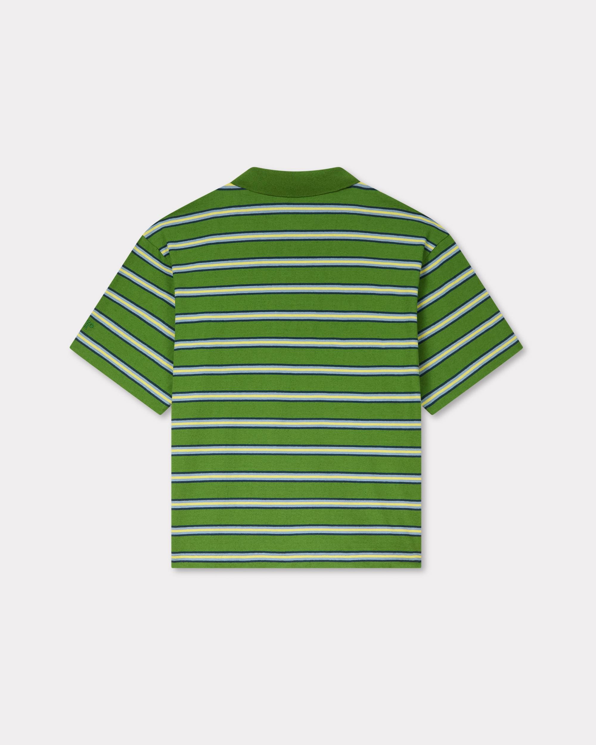 'KENZO Coast Lines' embroidered boxy polo in cotton linen - 2