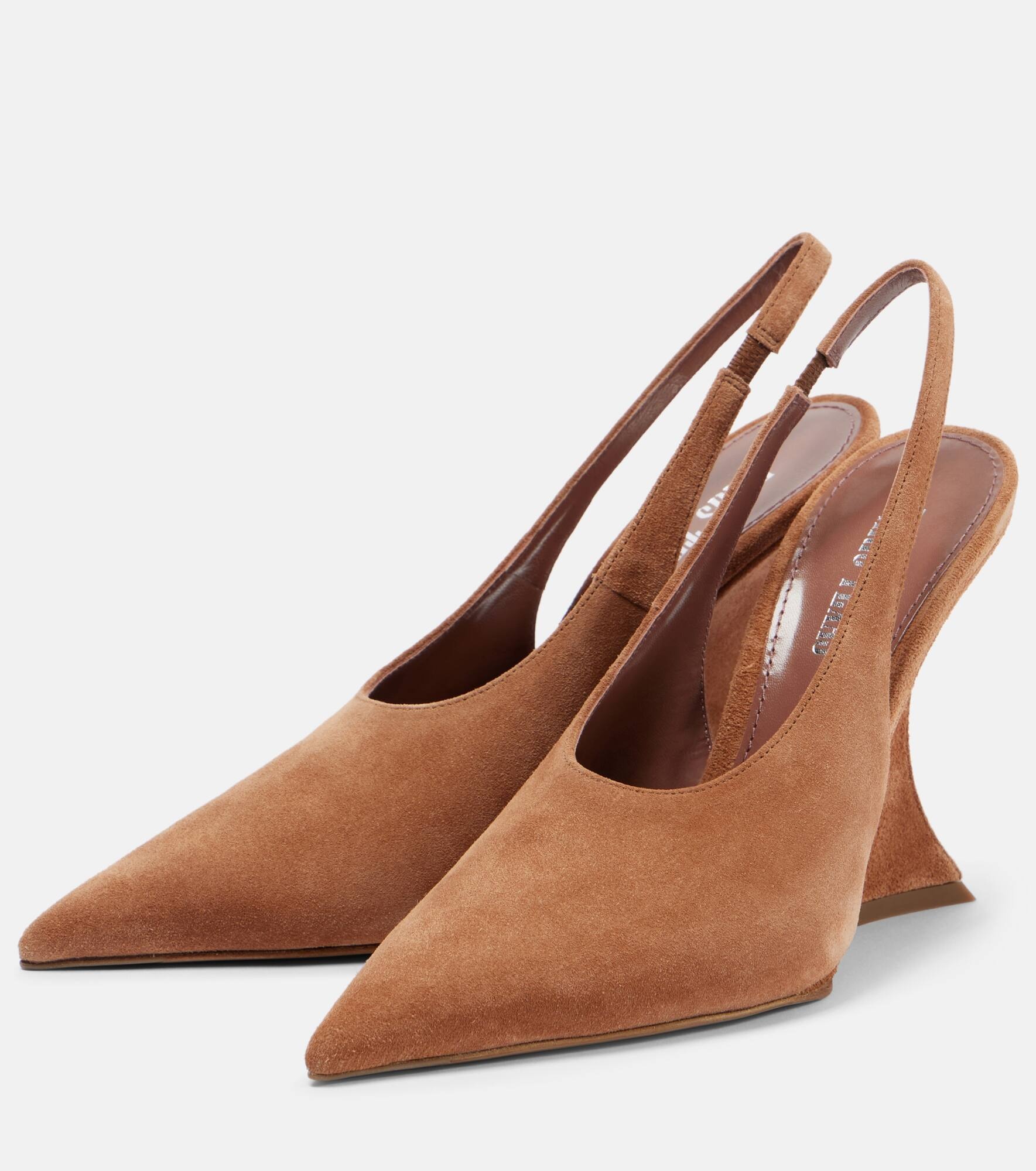 Nina 105 suede slingback pumps - 4