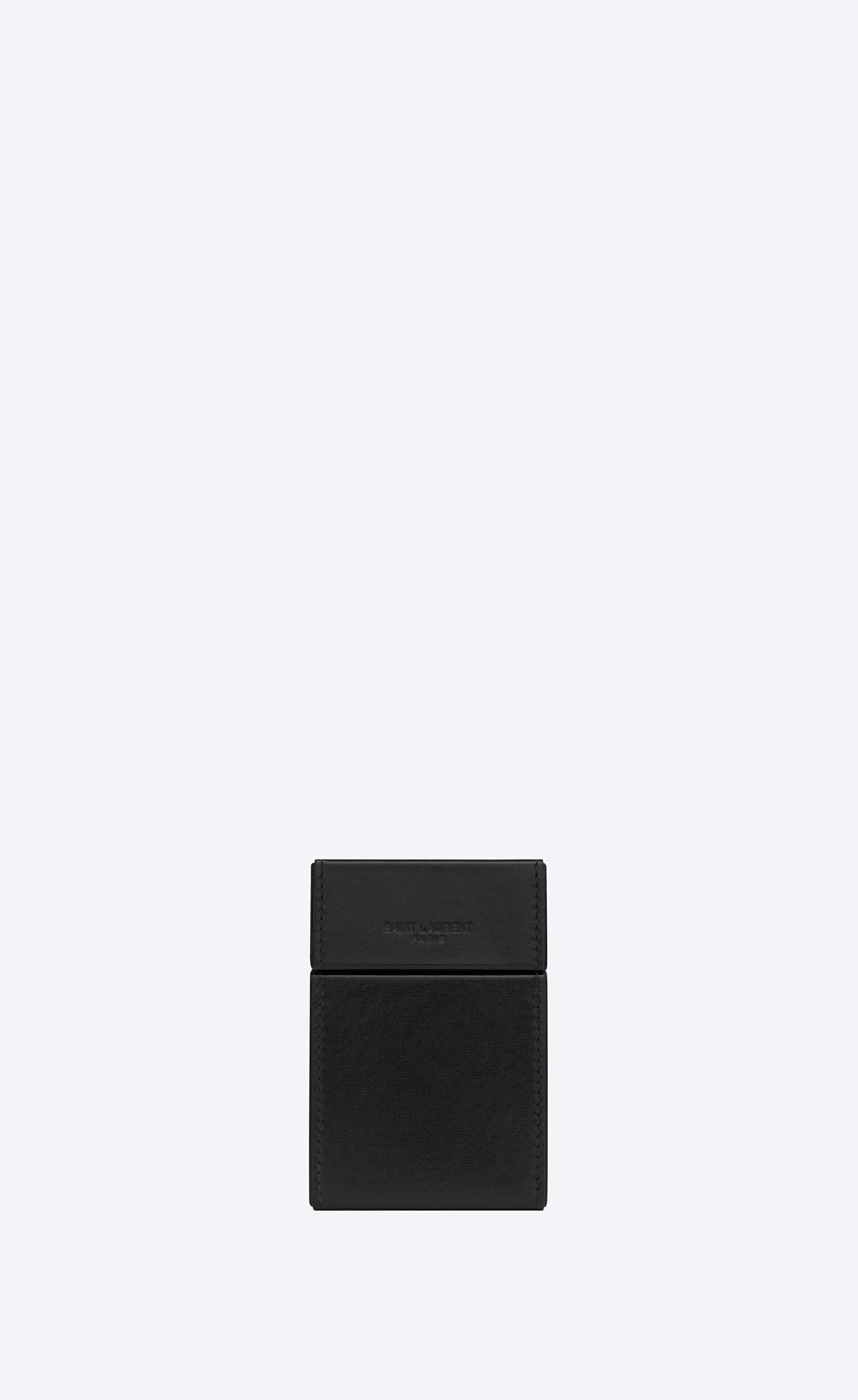 saint laurent paris cigarette box in smooth leather - 1