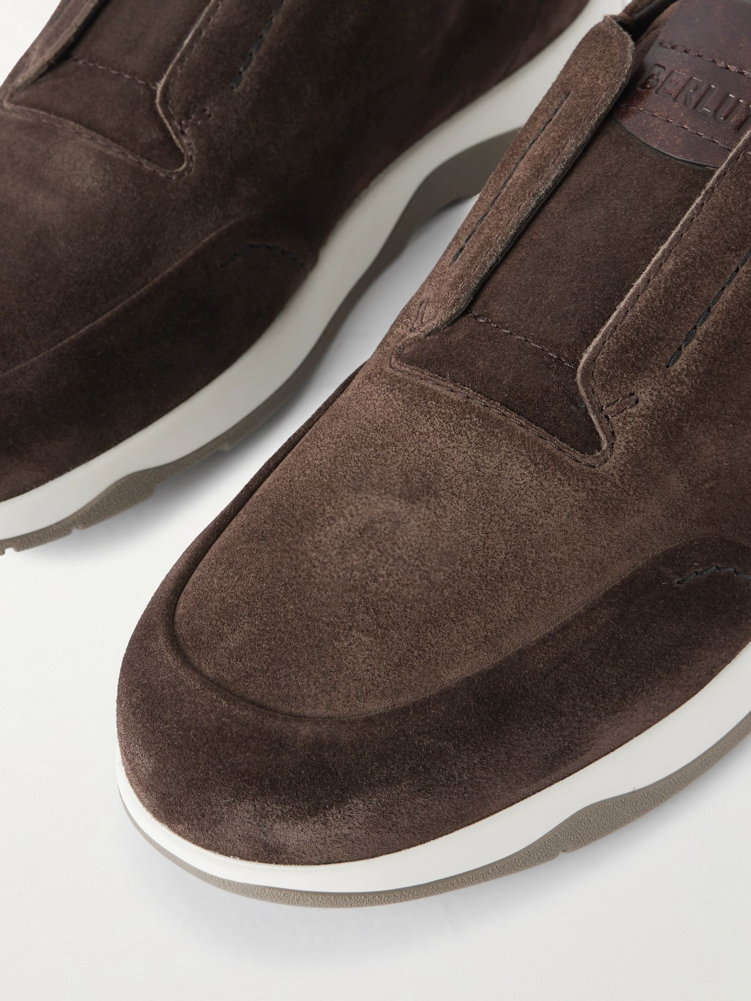 Echappée Suede Slip-On Sneakers Brown - 5
