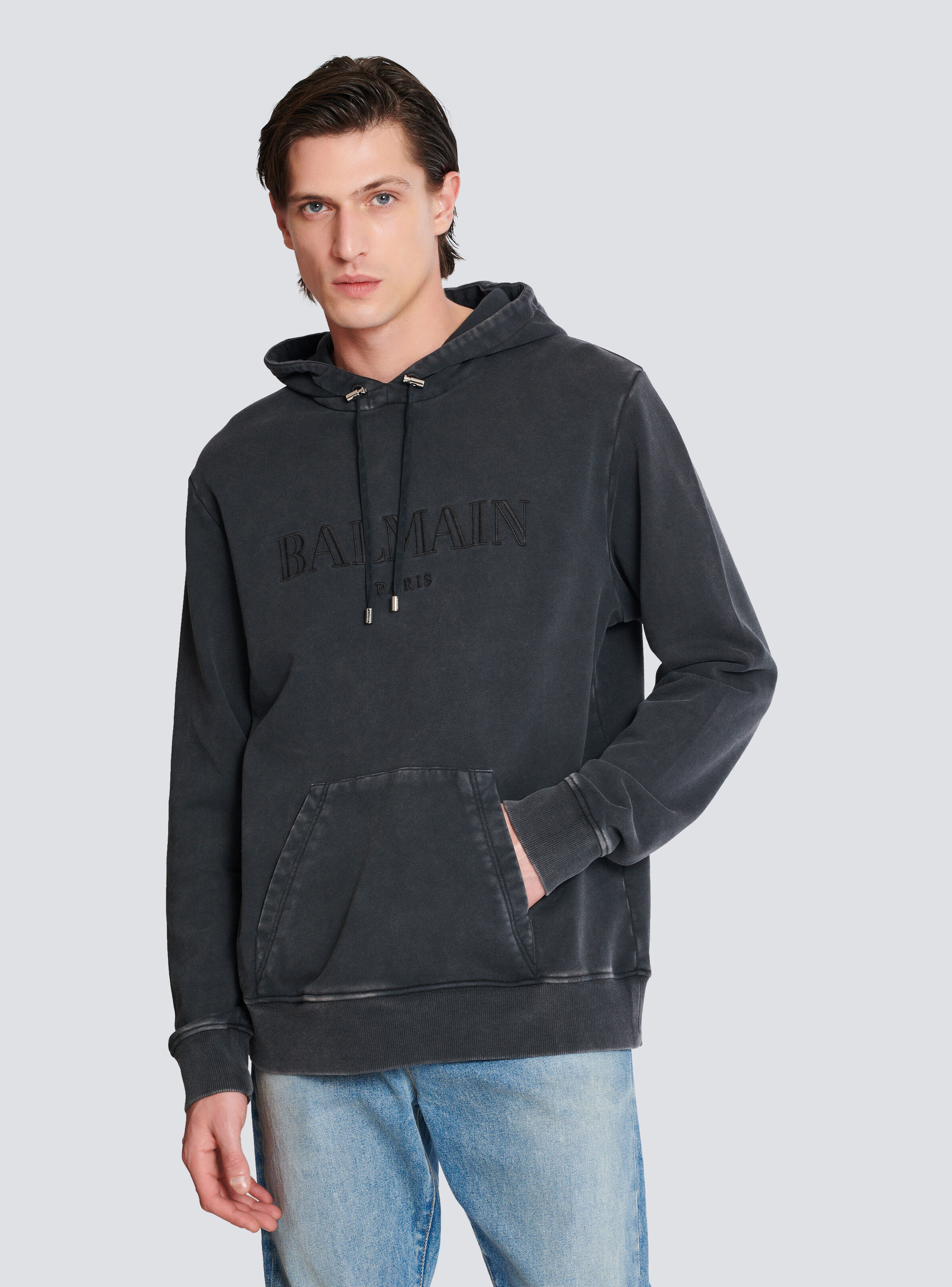 Vintage Balmain embroidered hoodie - 6