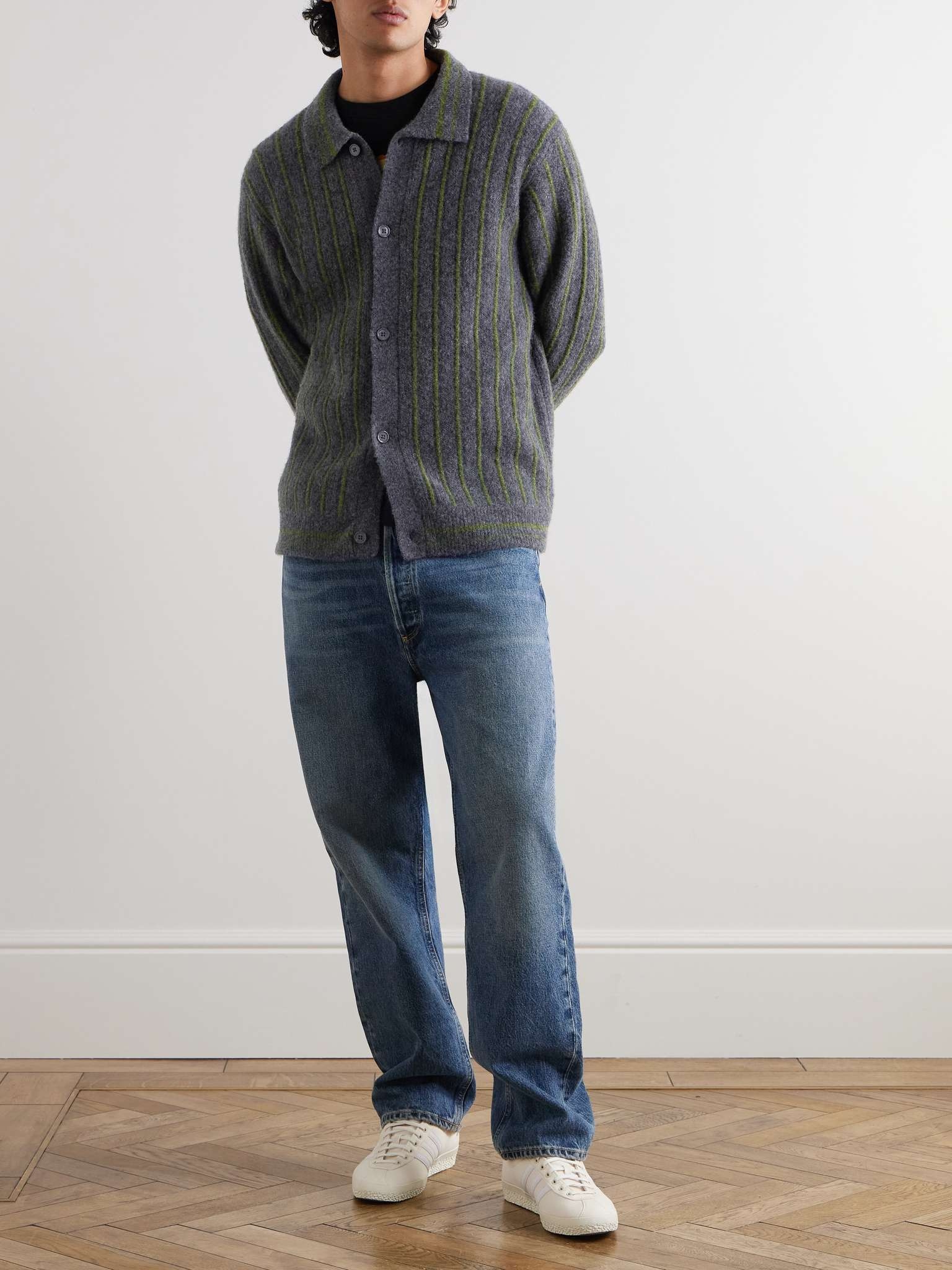 Darren 6683 Striped Wool-Blend Cardigan - 2