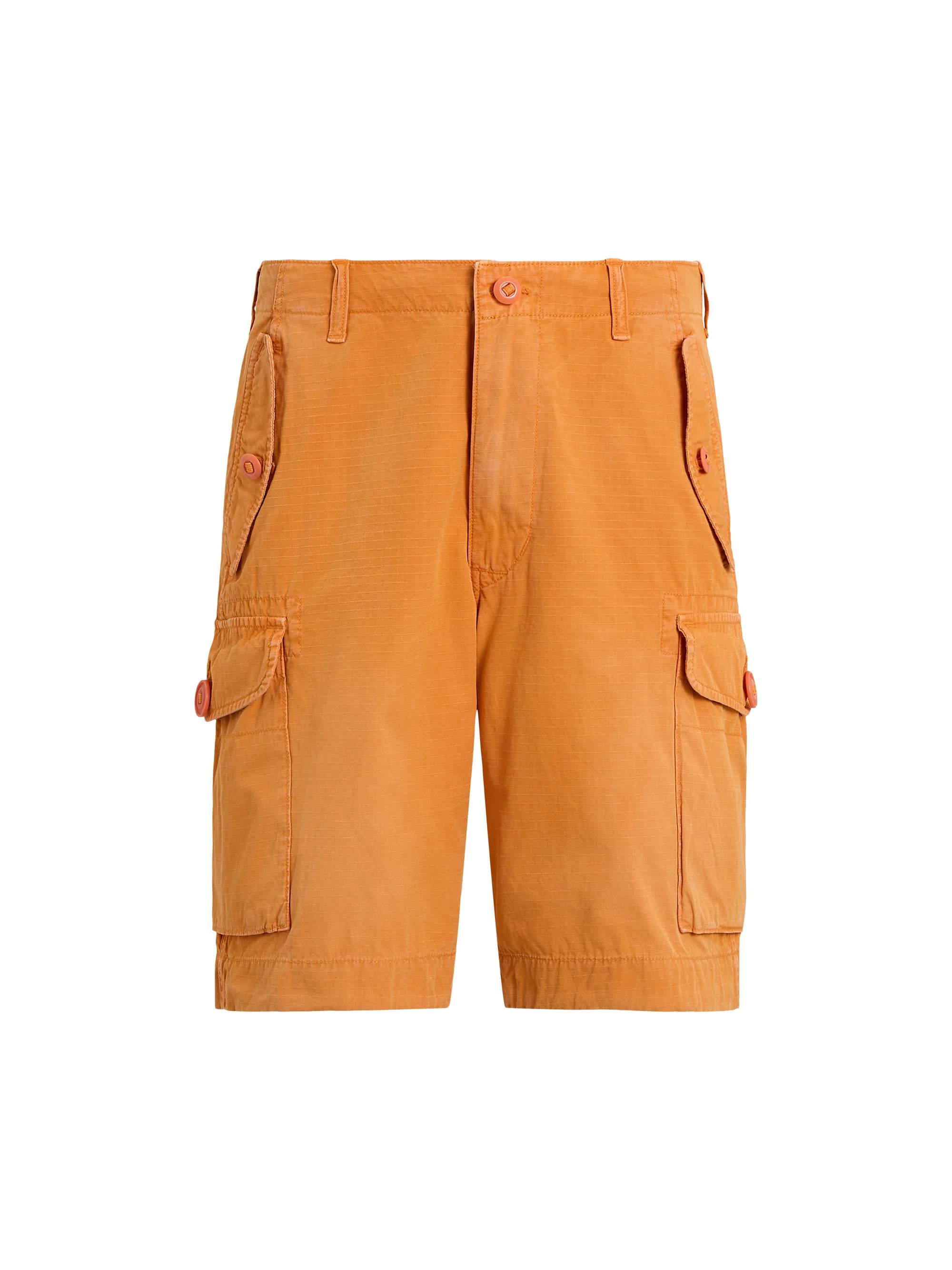 Men's Garment-Dyed Ripstop Cargo Shorts - Washed Optic Orange - 1