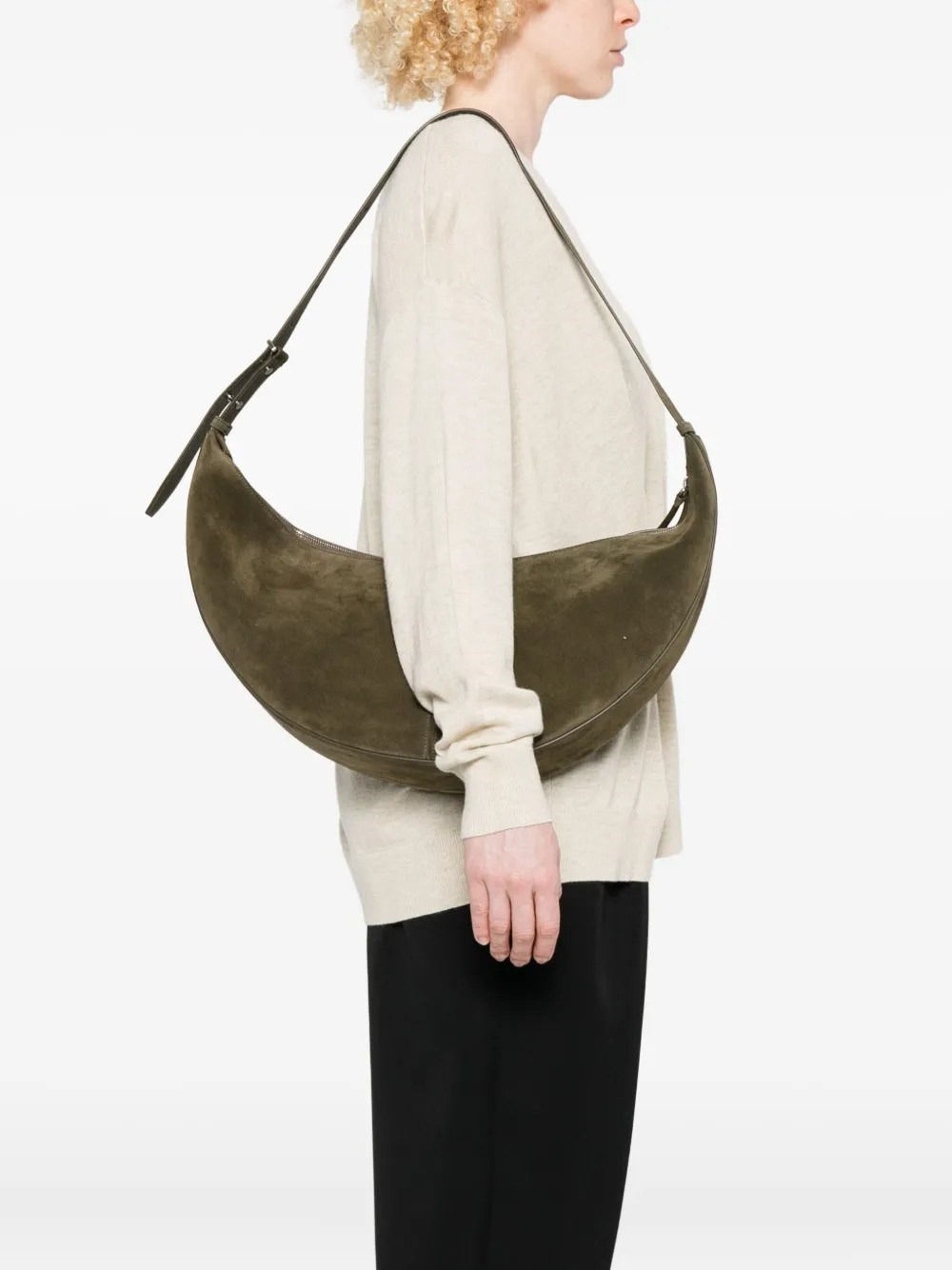 Hobo Slide Bag in Soft Suede - 3