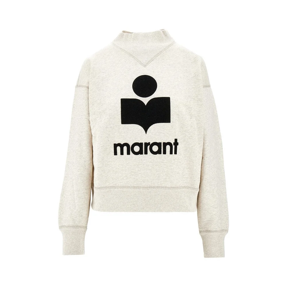 'MOBY' SWEATSHIRT WITH FLOCKED LOGO - 1