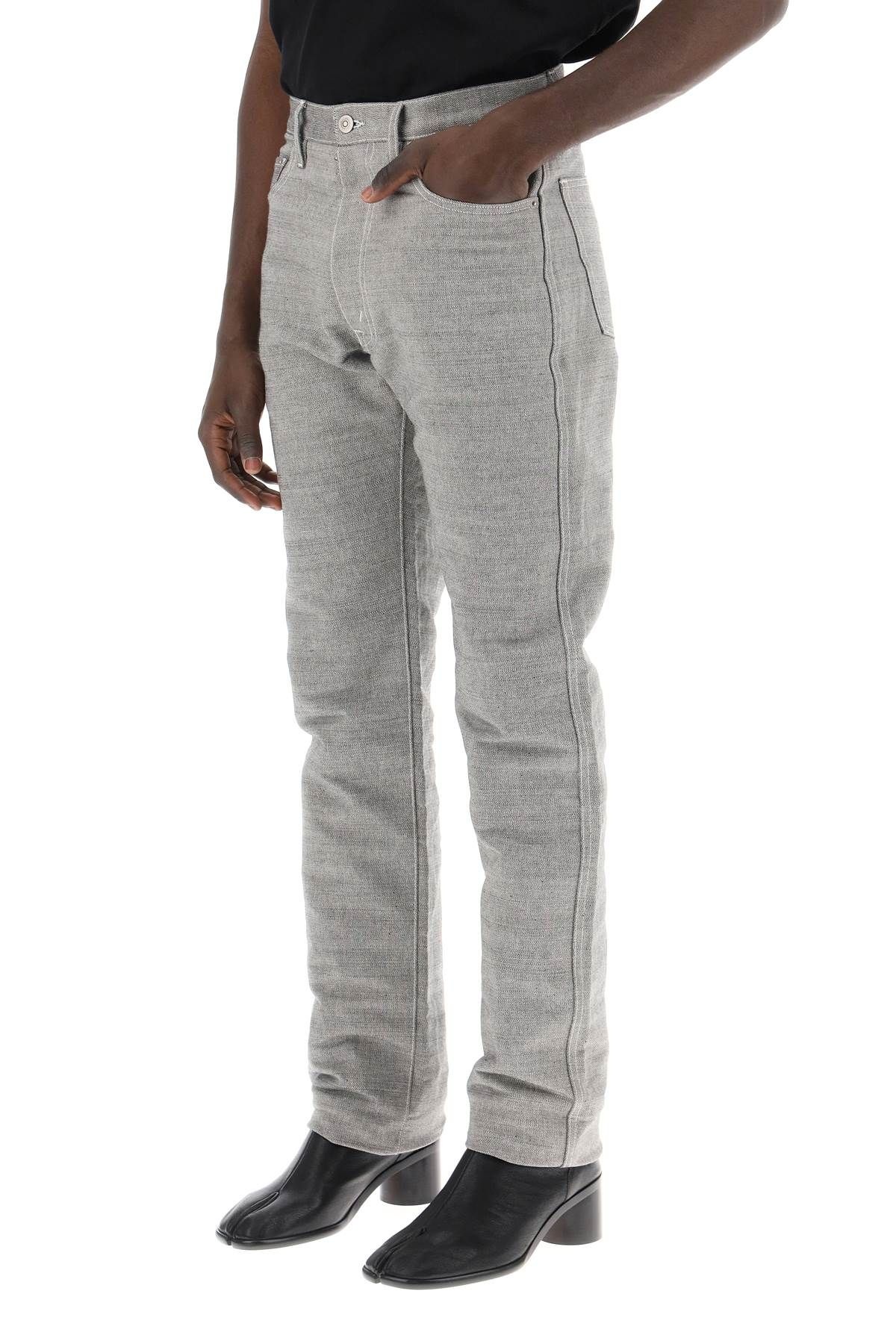 FIVE-POCKET TROUSERS IN MÉLANGE EFFECT CANVAS - 10