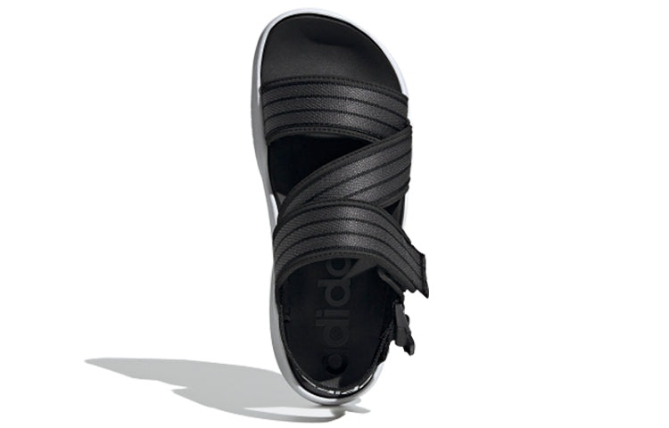 (WMNS) adidas 90s Sandal Velcro Casual Black Gray White Sandals 'Black Grey White' EG7647 - 4
