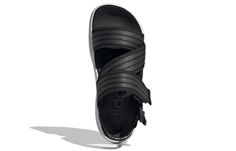 adidas (WMNS) adidas 90s Sandal Velcro Casual Black Gray White Sandals 'Black Grey White' EG7647 outlook