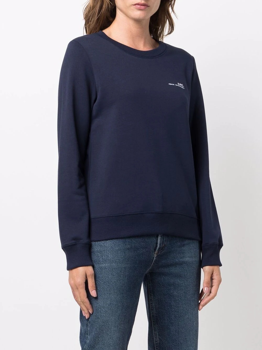 logo-print cotton sweatshirt - 3