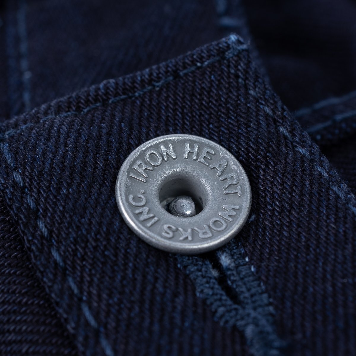 IH-666S-14ii 14oz Selvedge Denim Slim Straight Cut Jeans - Indigo/Indigo - 8