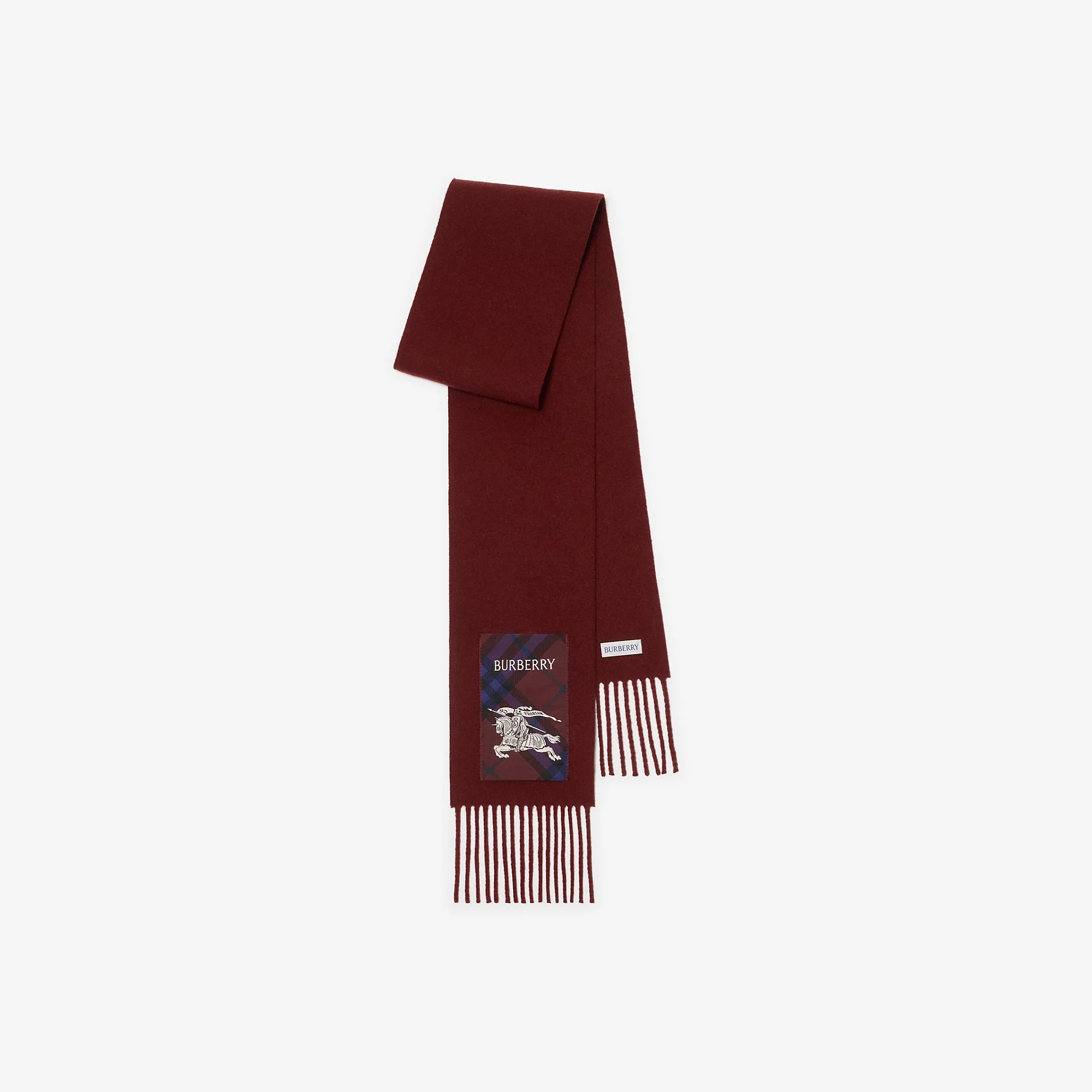 Check Label Cashmere Scarf - 1