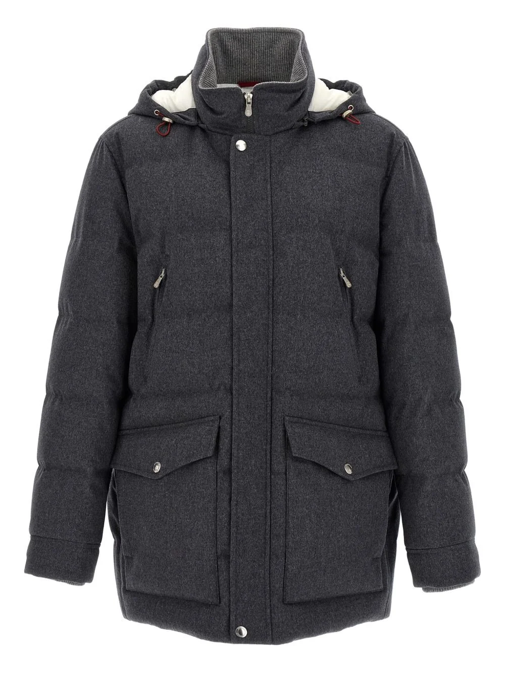 quilted wool coat - 1