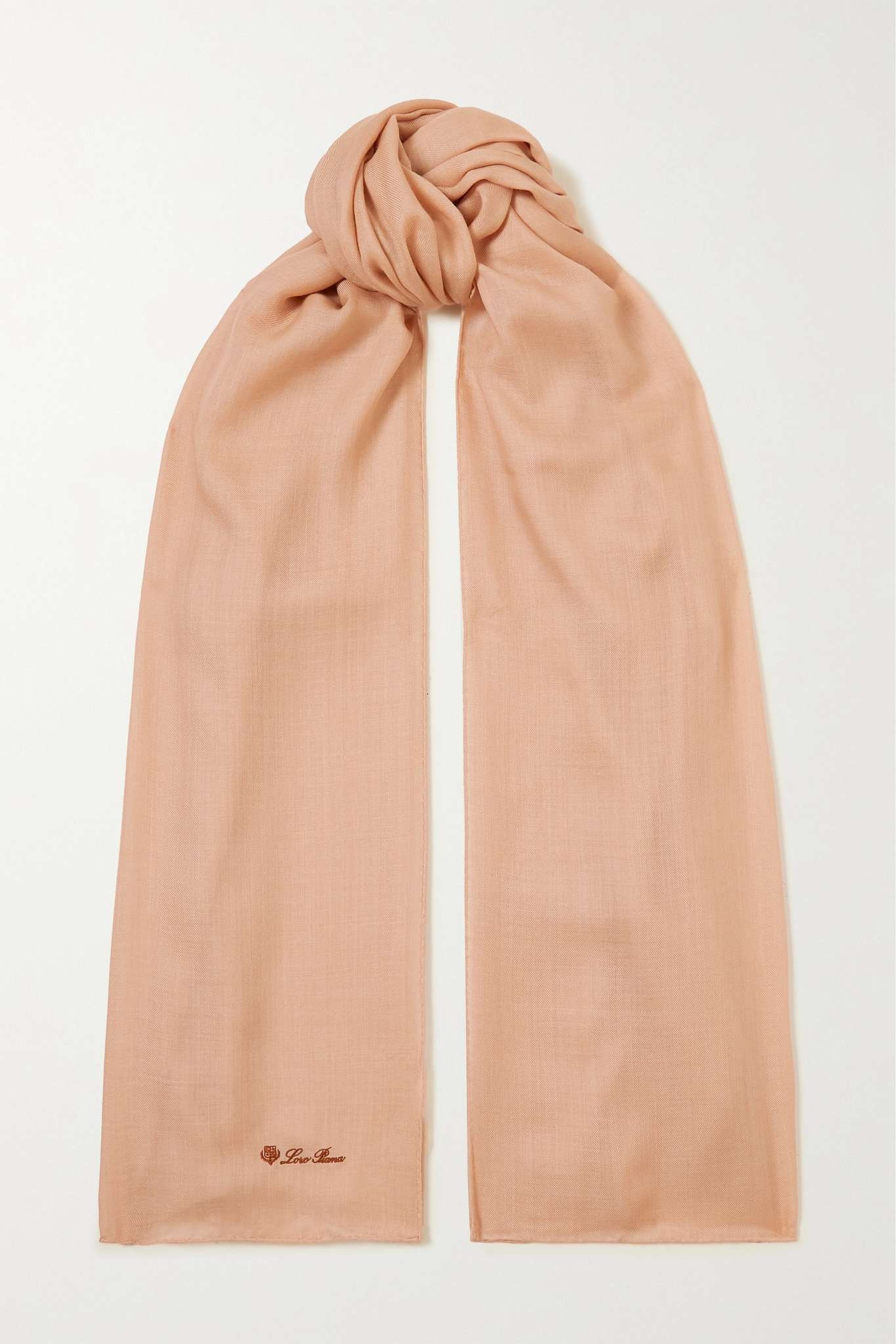 Shayla silk, wool and cashmere-blend scarf - 1