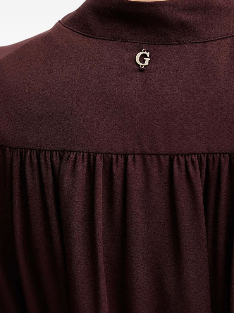 V-neck flounced mini dress 5
