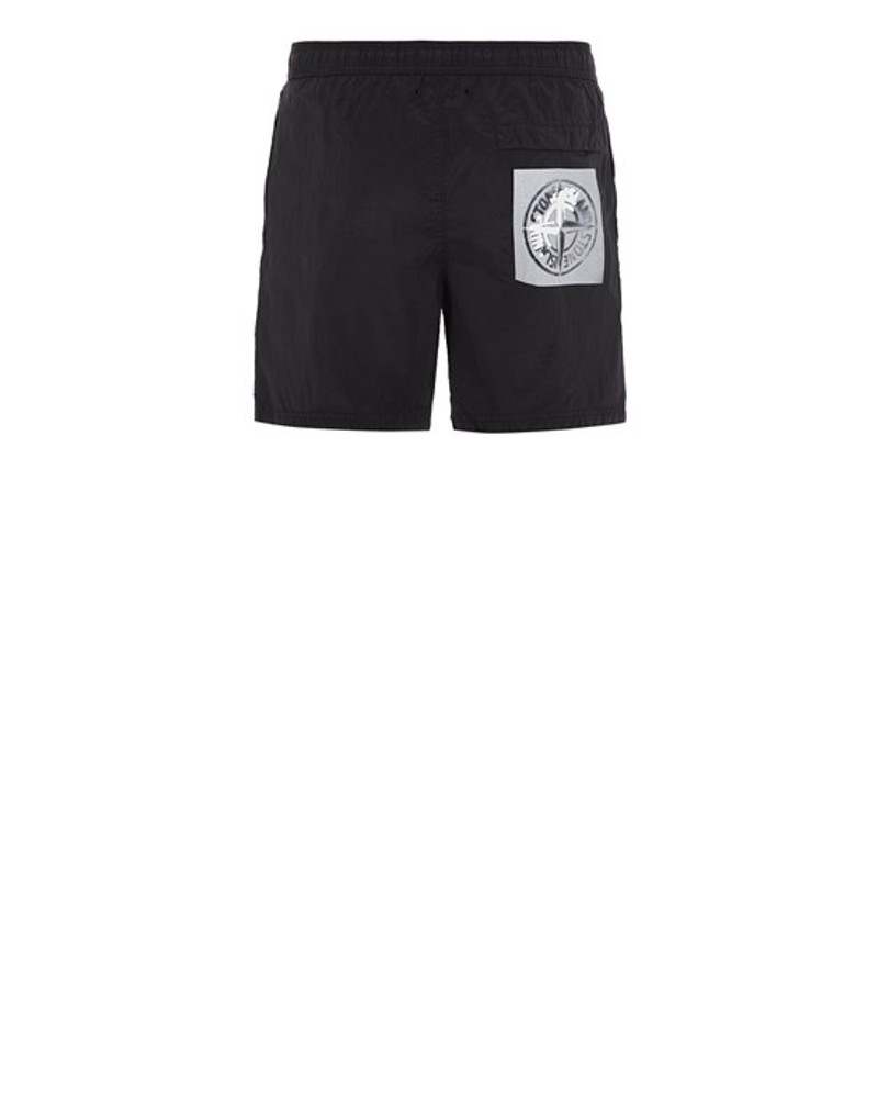 Stone Island B0842 NYLON METAL IN ECONYL® REGENERATED NYLON,'INSTITUTIONAL ONE' PRINT BLACK outlook