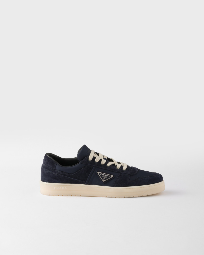 Prada Downtown Re-Nylon and suede sneakers outlook