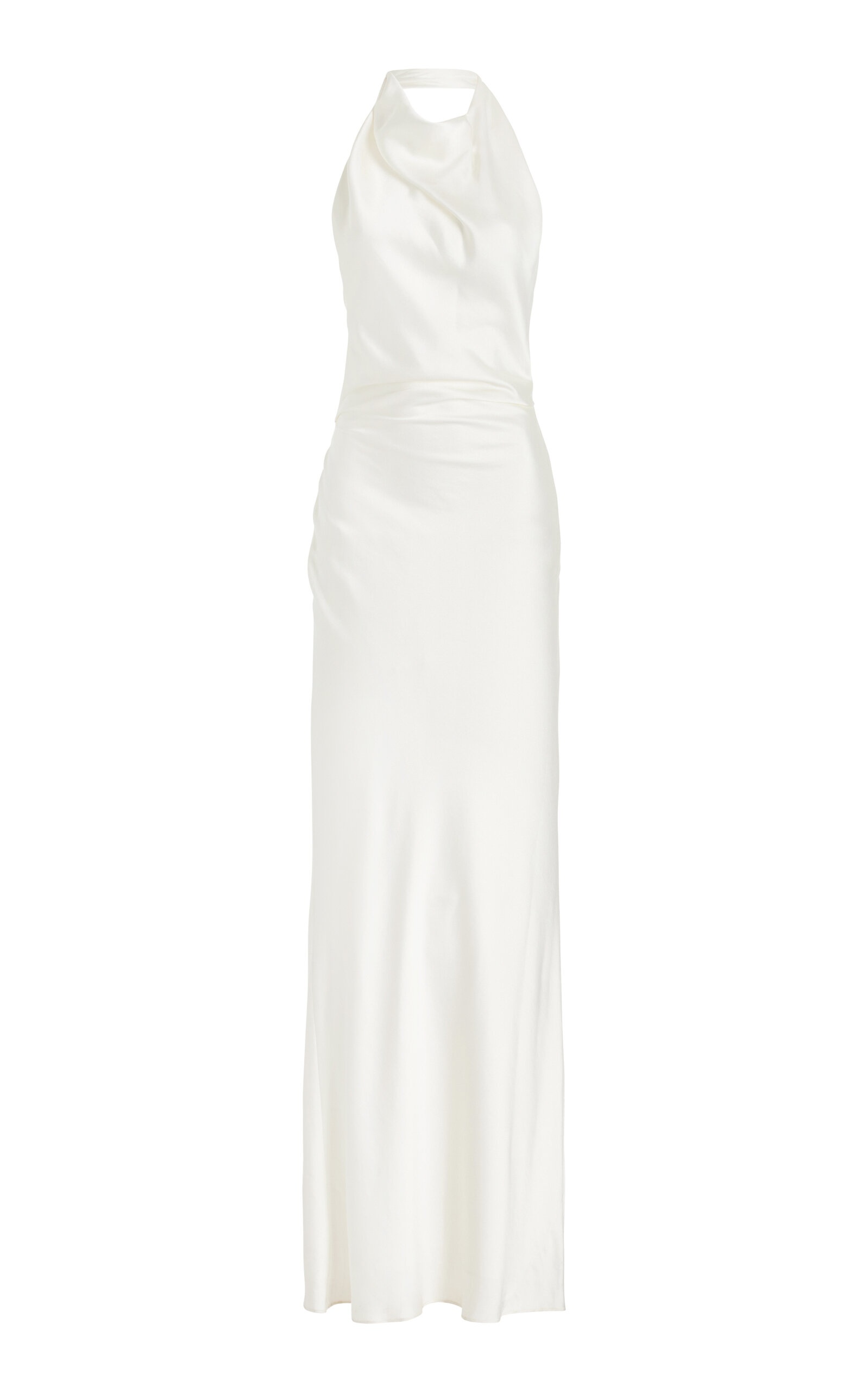 Reannon Draped Satin Gown ivory - 1