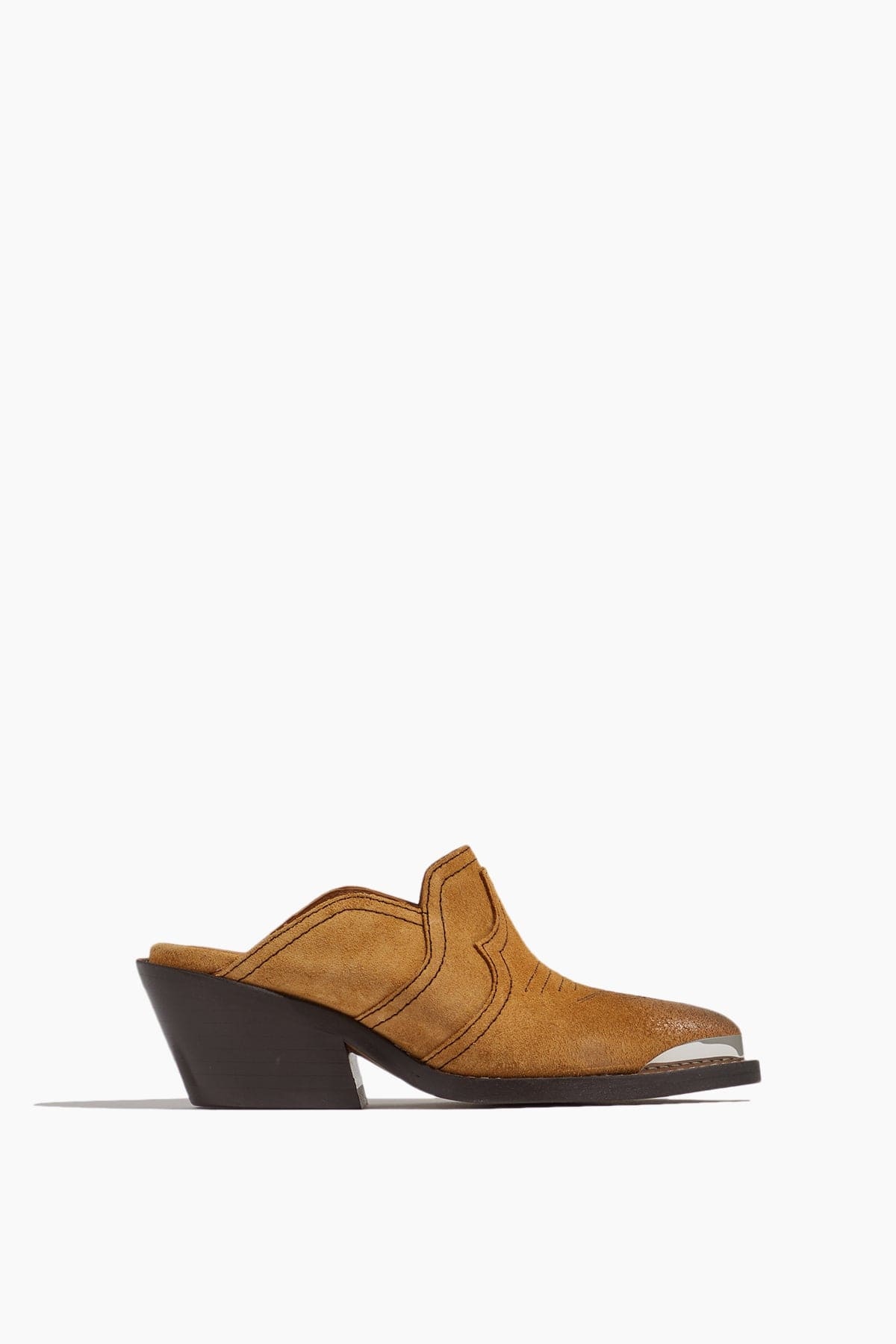 Waxed Statement Mule in Camel - 1