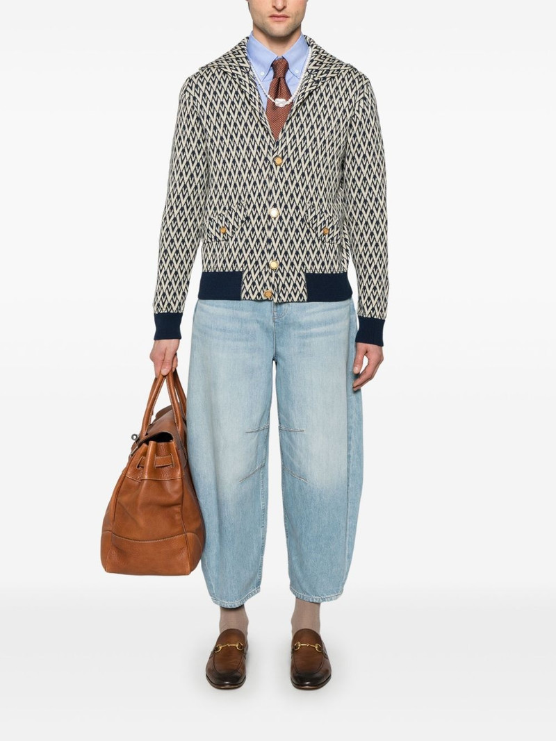 Valentino patterned-jacquard cardigan outlook