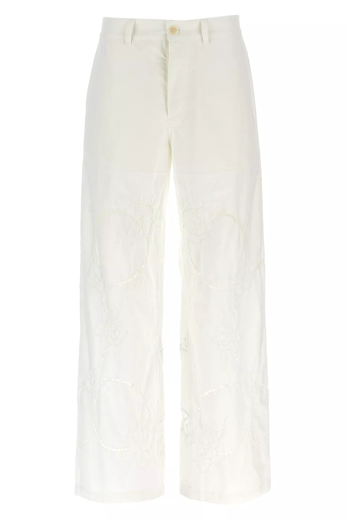 Cut-out embroidery pants - 10