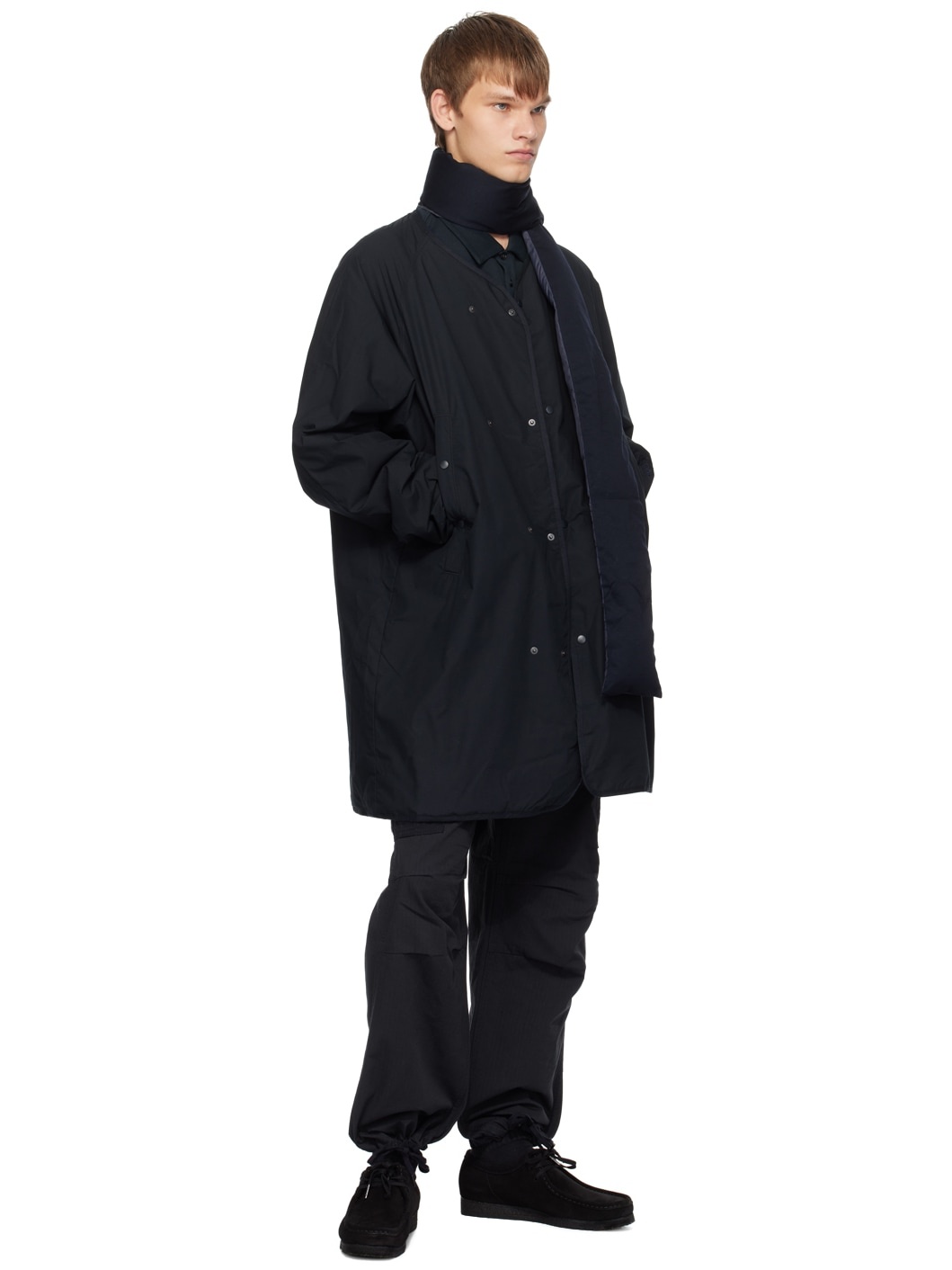 Nanamica Navy Reversible Down Coat | REVERSIBLE