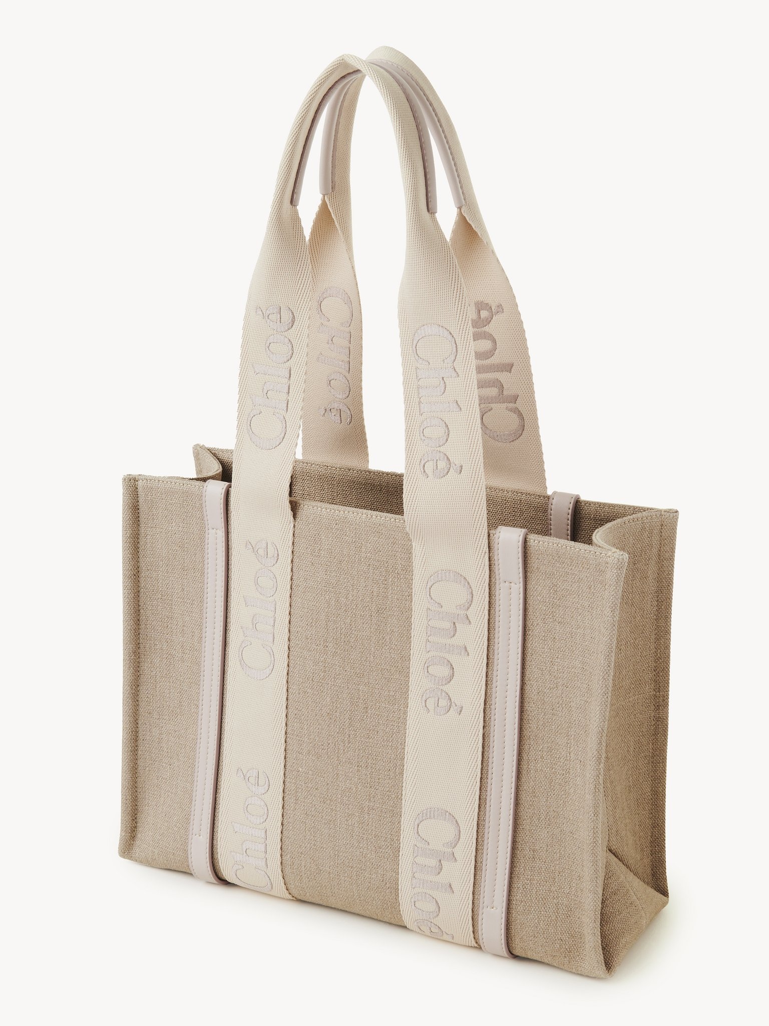 WOODY TOTE BAG IN LINEN - 3