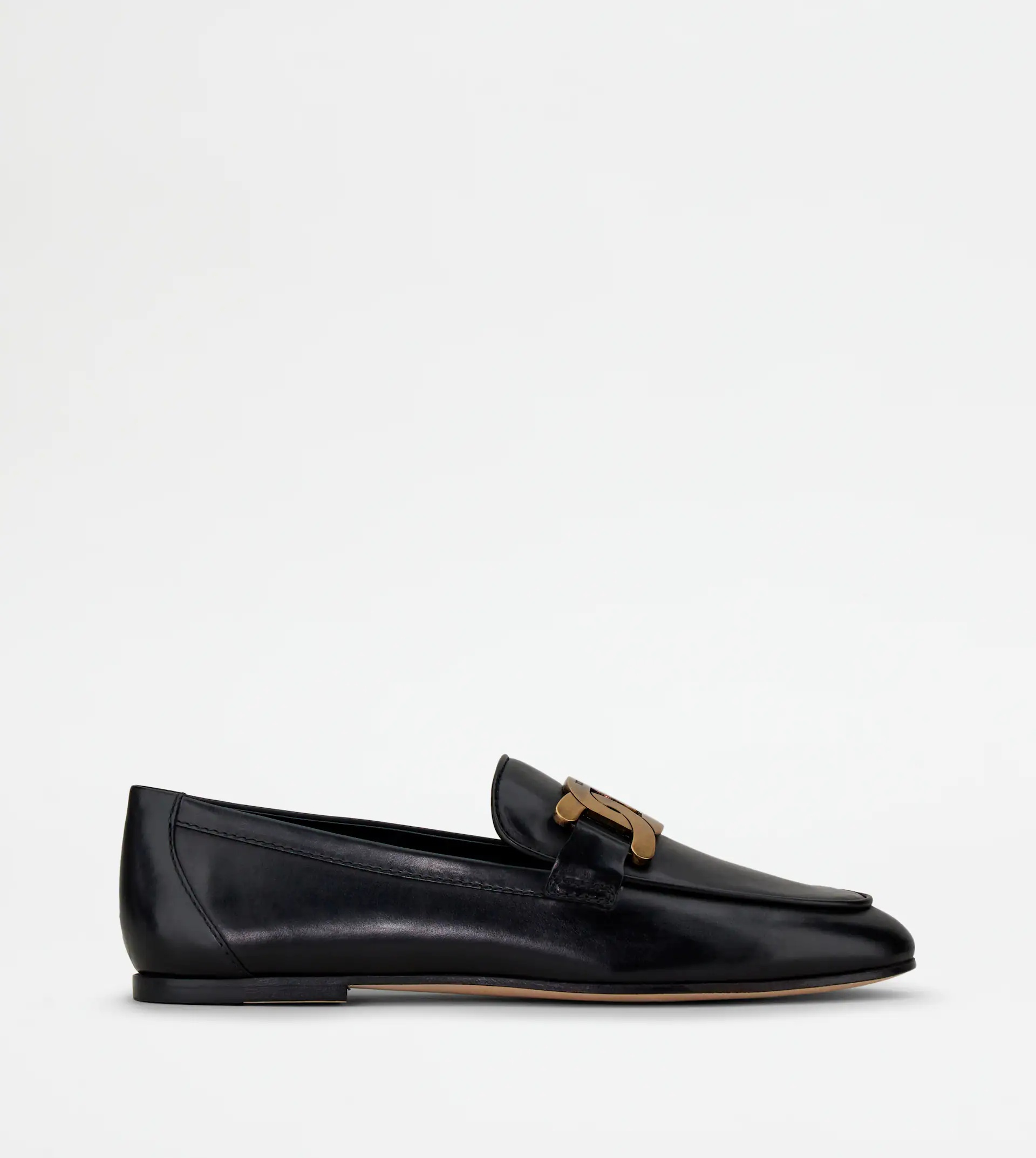KATE LOAFERS IN LEATHER - BLACK - 1