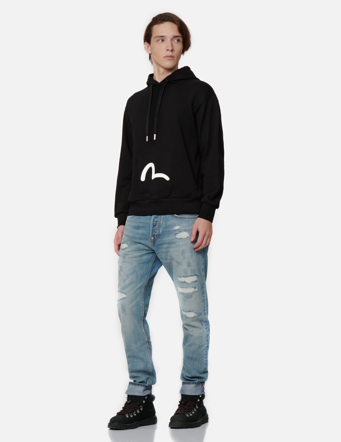 SEAGULL PRINT CARROT-FIT JEANS #2017 - 4