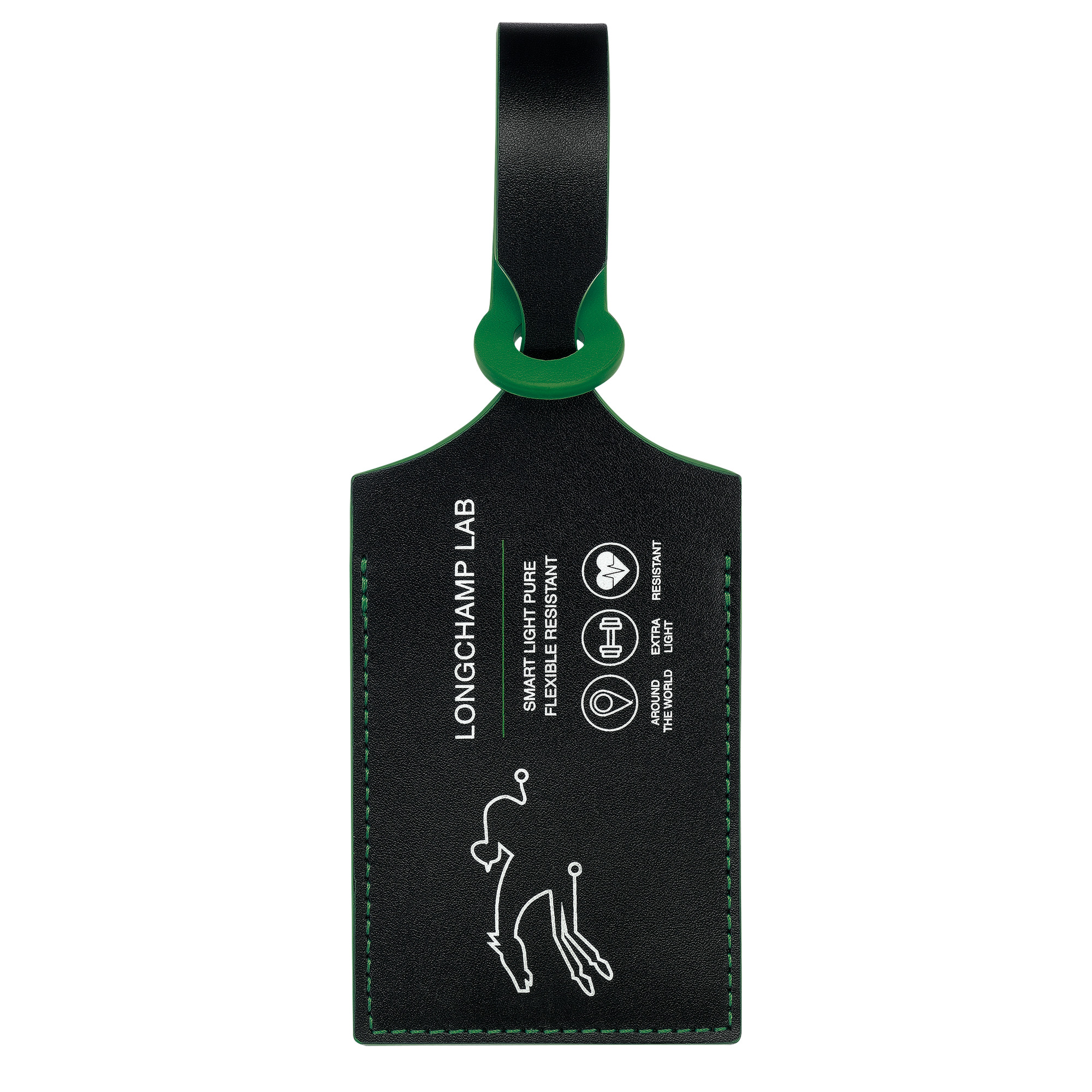 LGP Travel Luggage tag Black/Green - Leather - 1