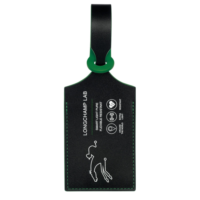 LGP Travel Luggage tag Black/Green - Leather 1