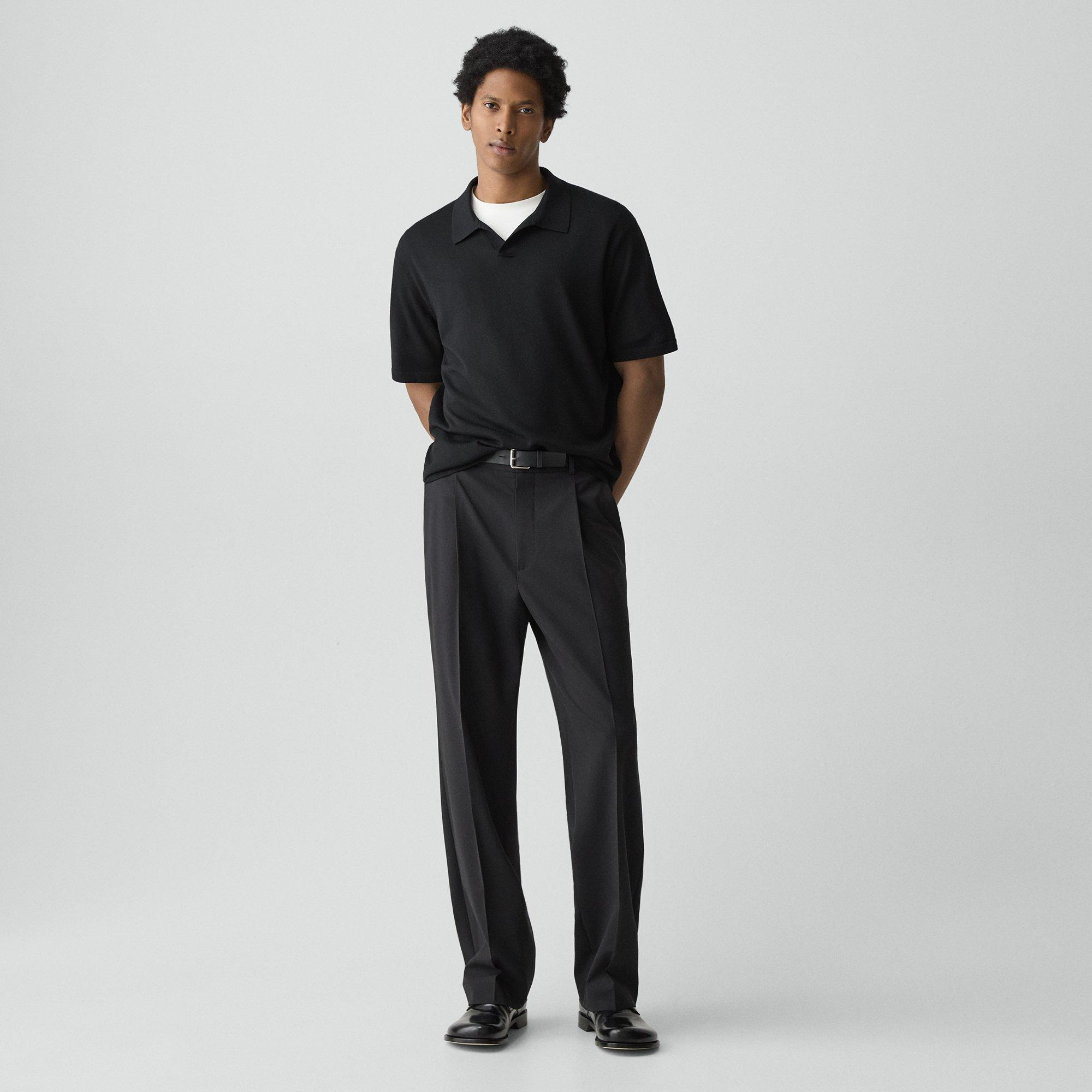 Relaxed Pleat Pant in Stretch Wool - 2