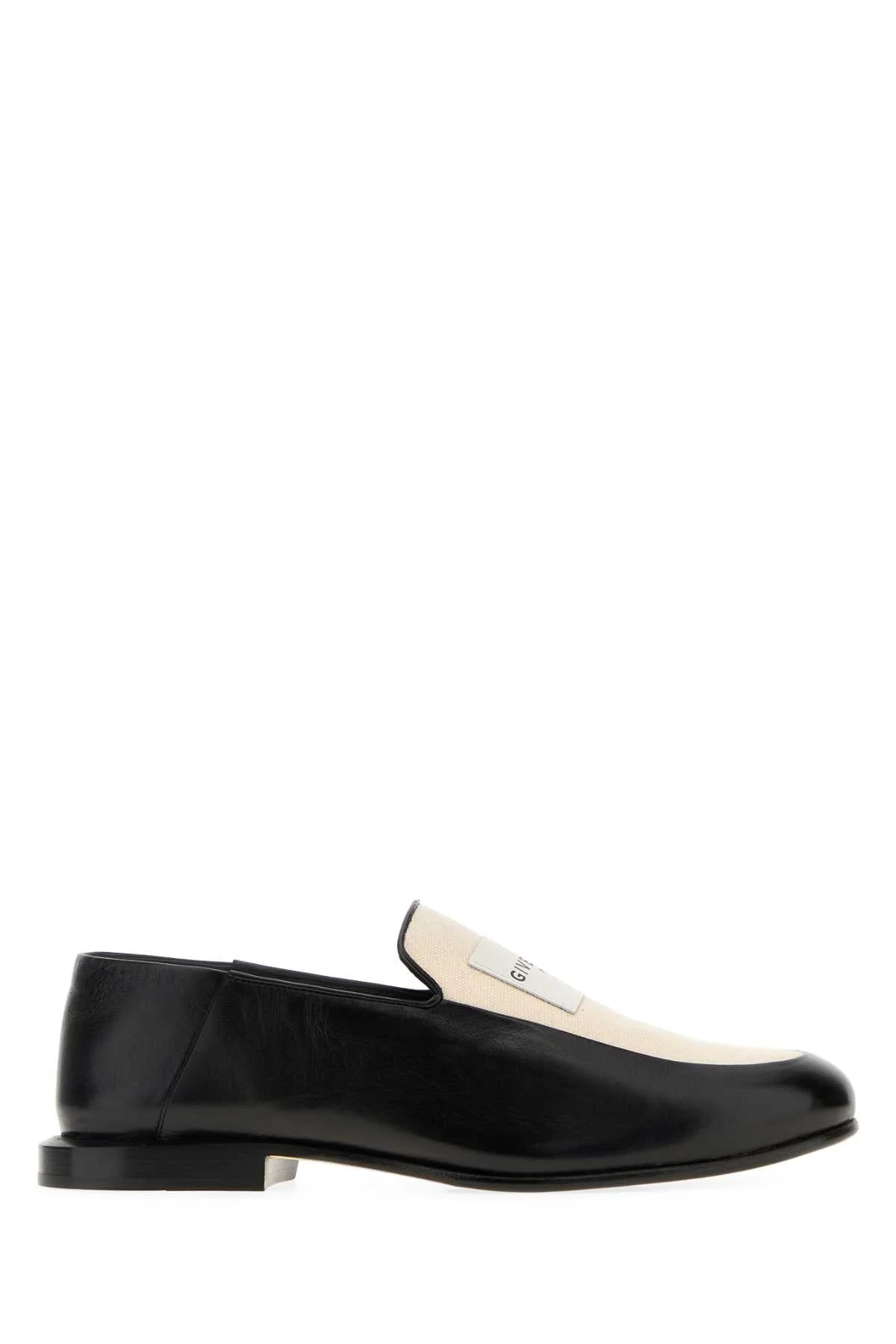 Givenchy Women Two-Tone Leather And Canvas Label Loafers - 1