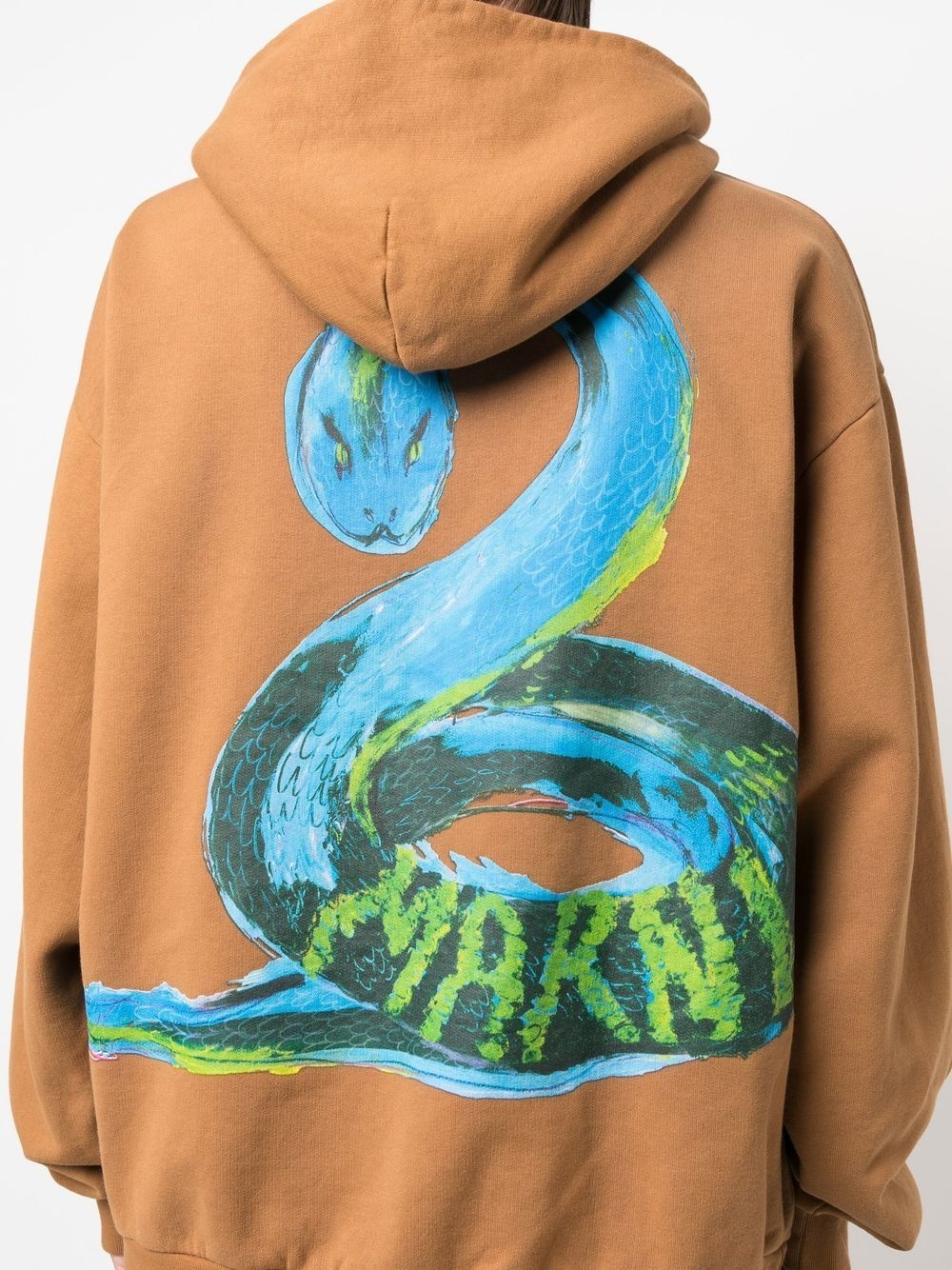 snake graphic print hoodie - 5