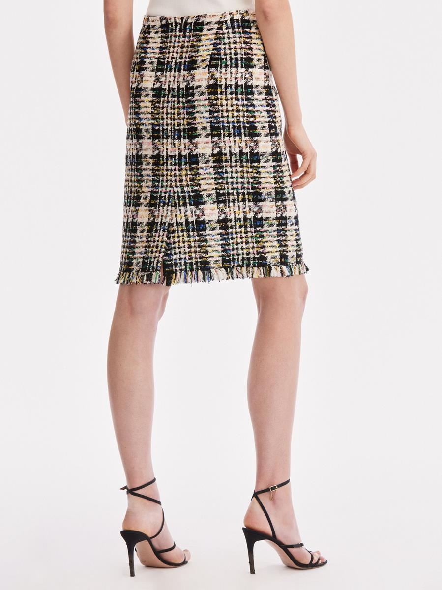 MULTICOLOR TWEED PENCIL SKIRT - 2