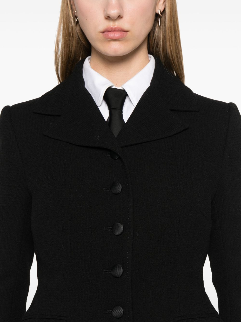 crepe blazer - 5