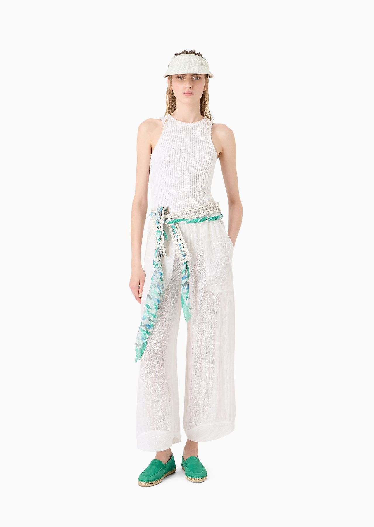 Woven leather belt - 4