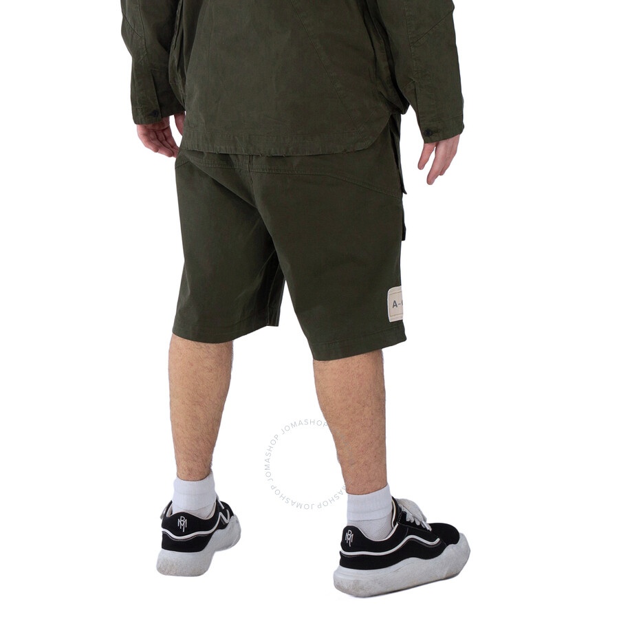 A Cold Wall Ando Cotton Cargo Shorts In Dark Olive - 6
