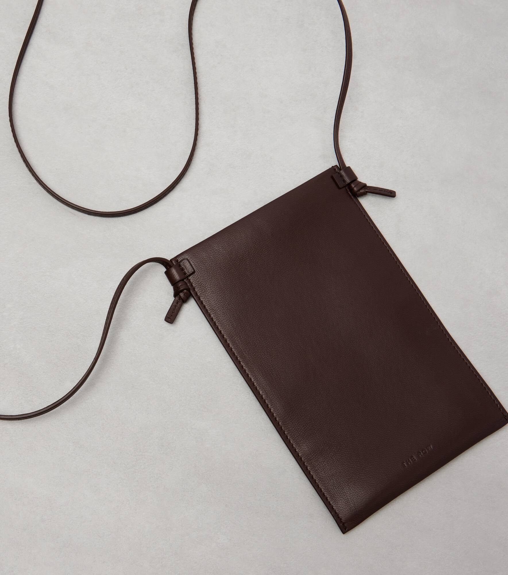Camie leather pouch with strap - 6