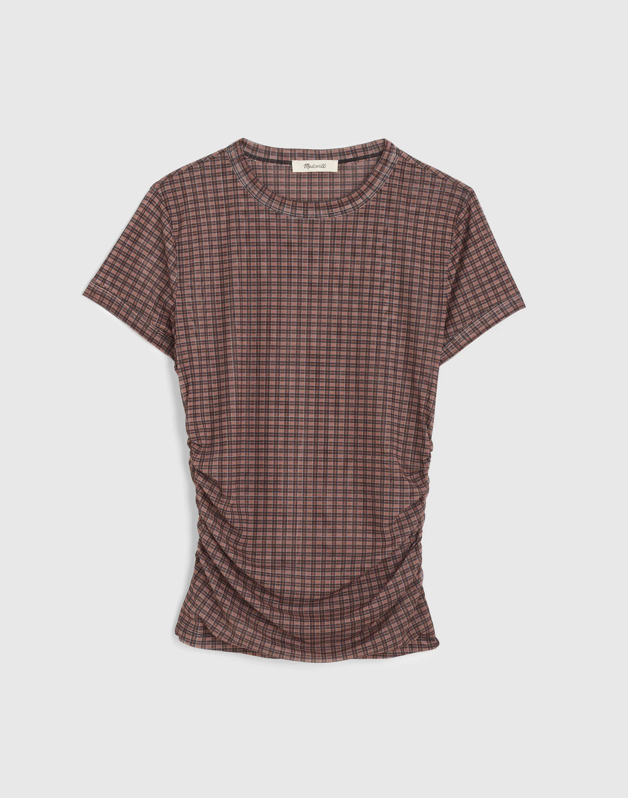 Ruched Cap-Sleeve Tee - 1