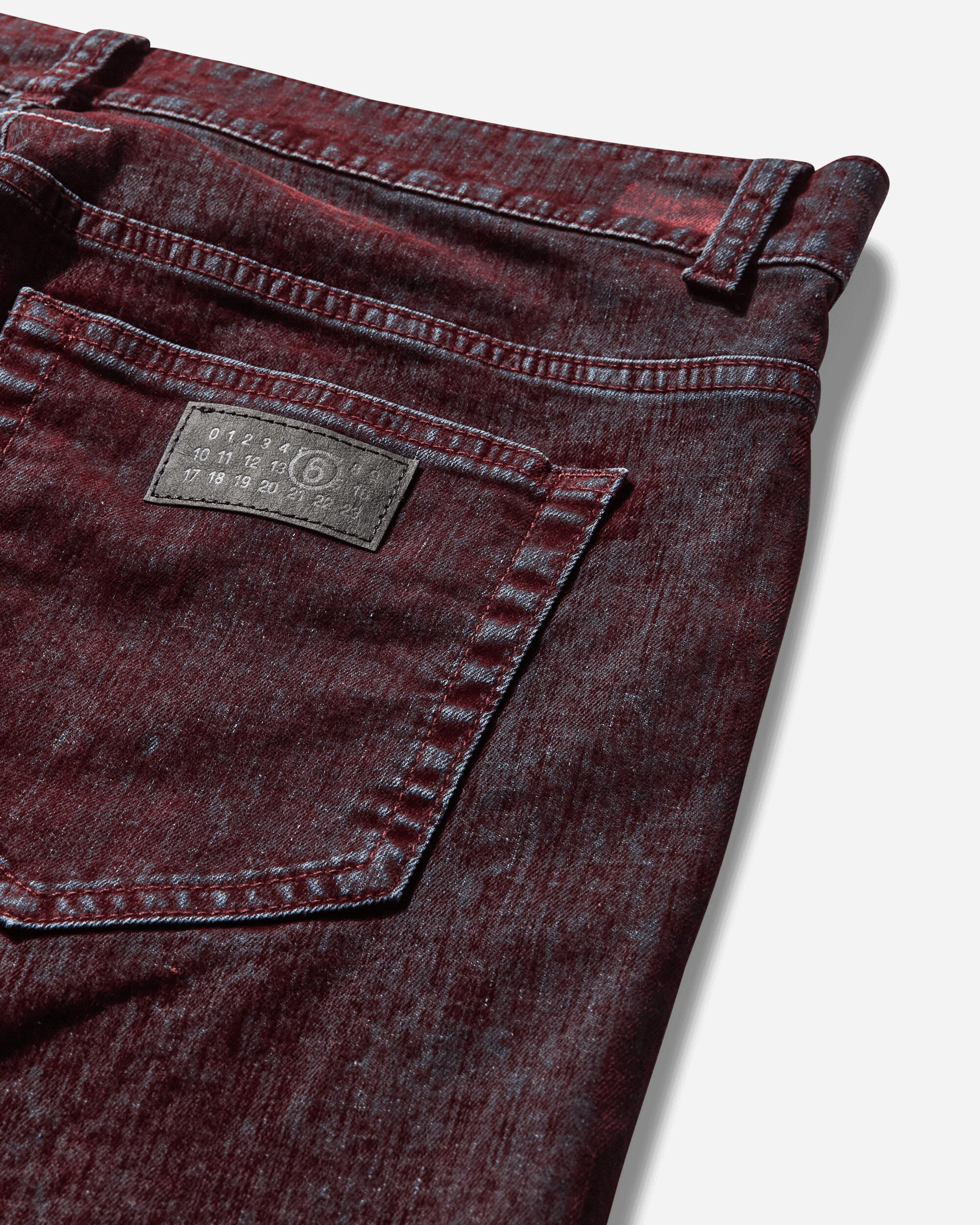 Men's Straight-Leg Jeans Bordeaux - 4