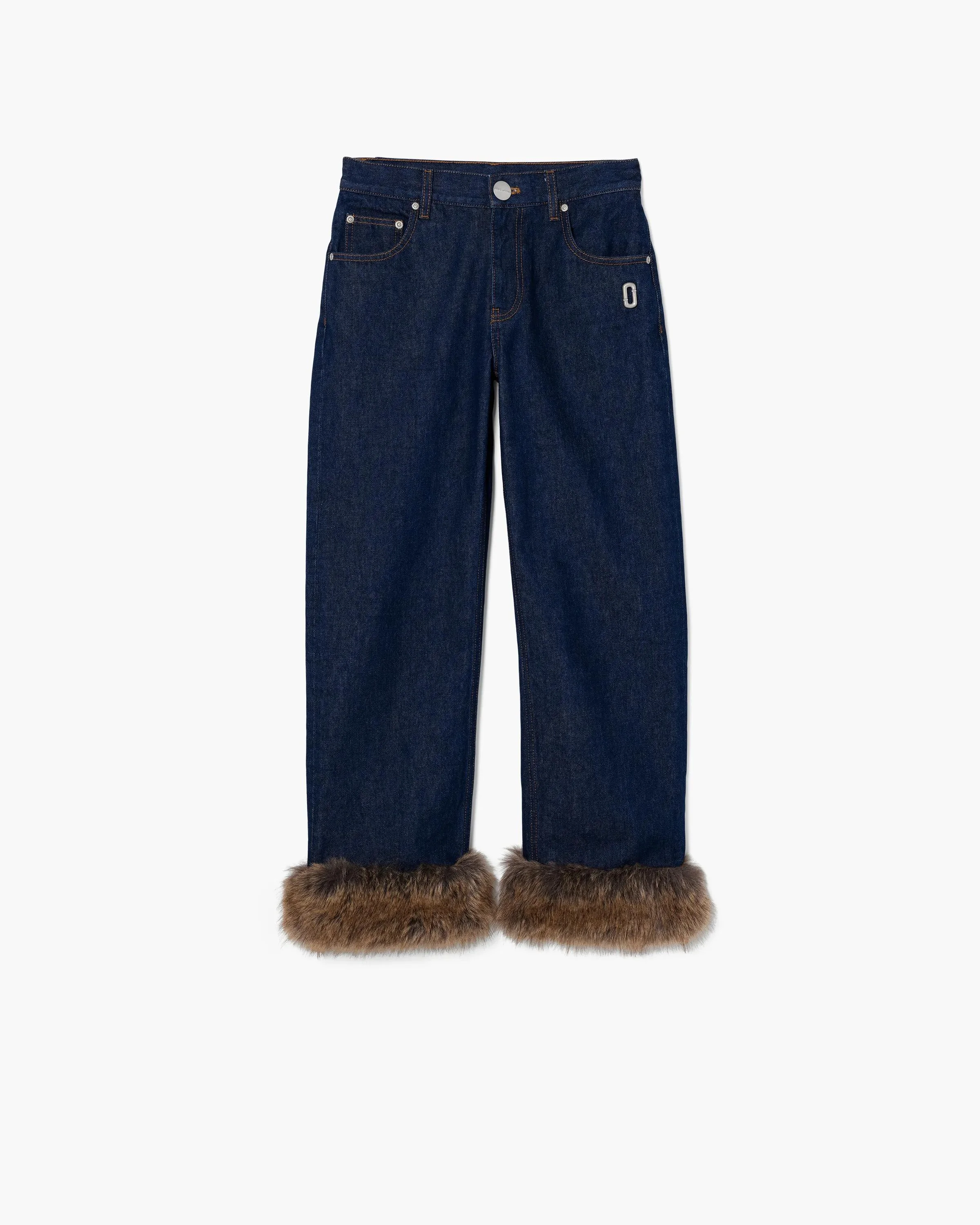 FAUX FUR CROPPED JEAN - 1